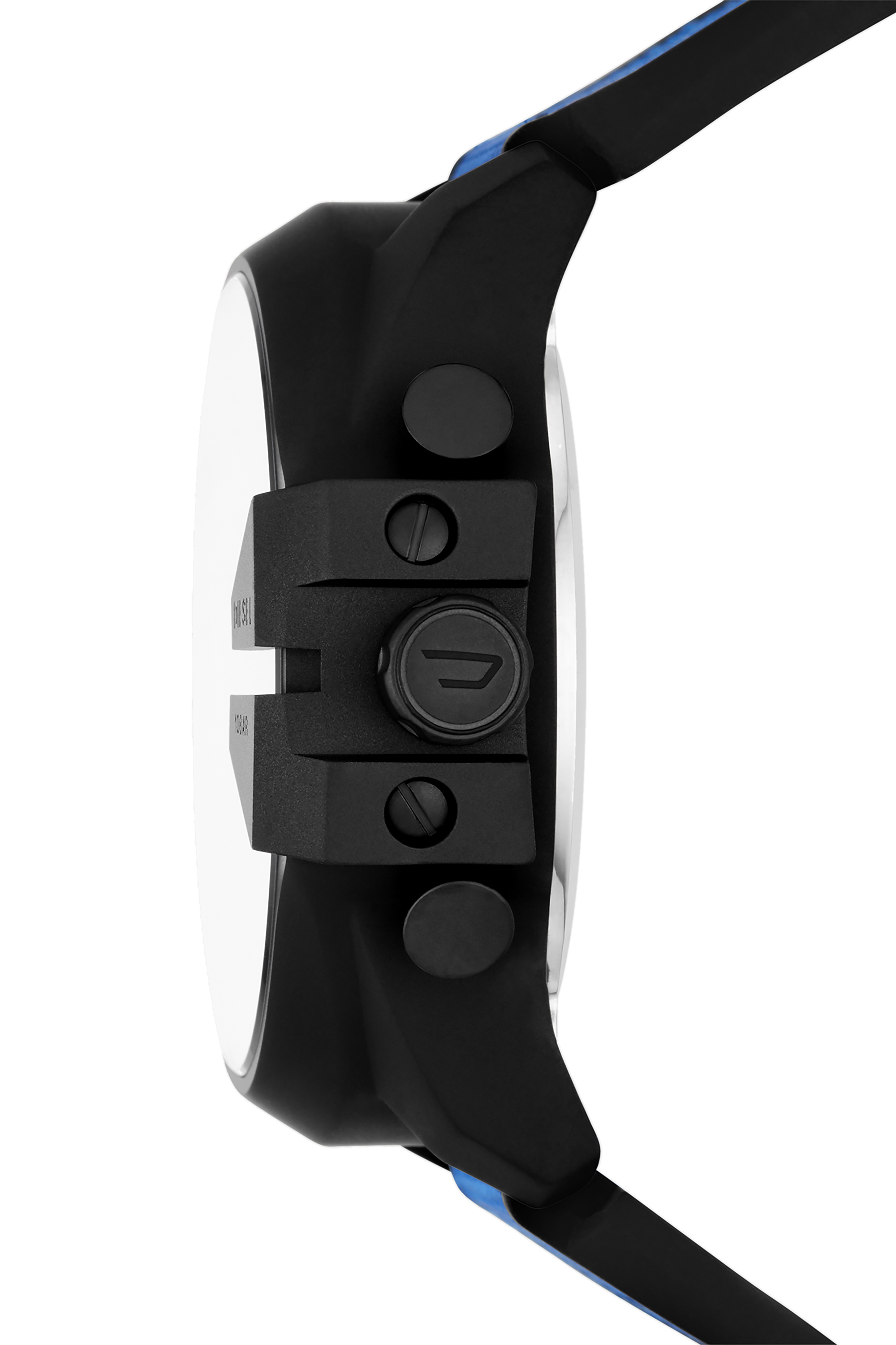 Diesel - DZ4550, Man's Mega Chief analog-digital blue nylon and silicone watch in Blue - 3