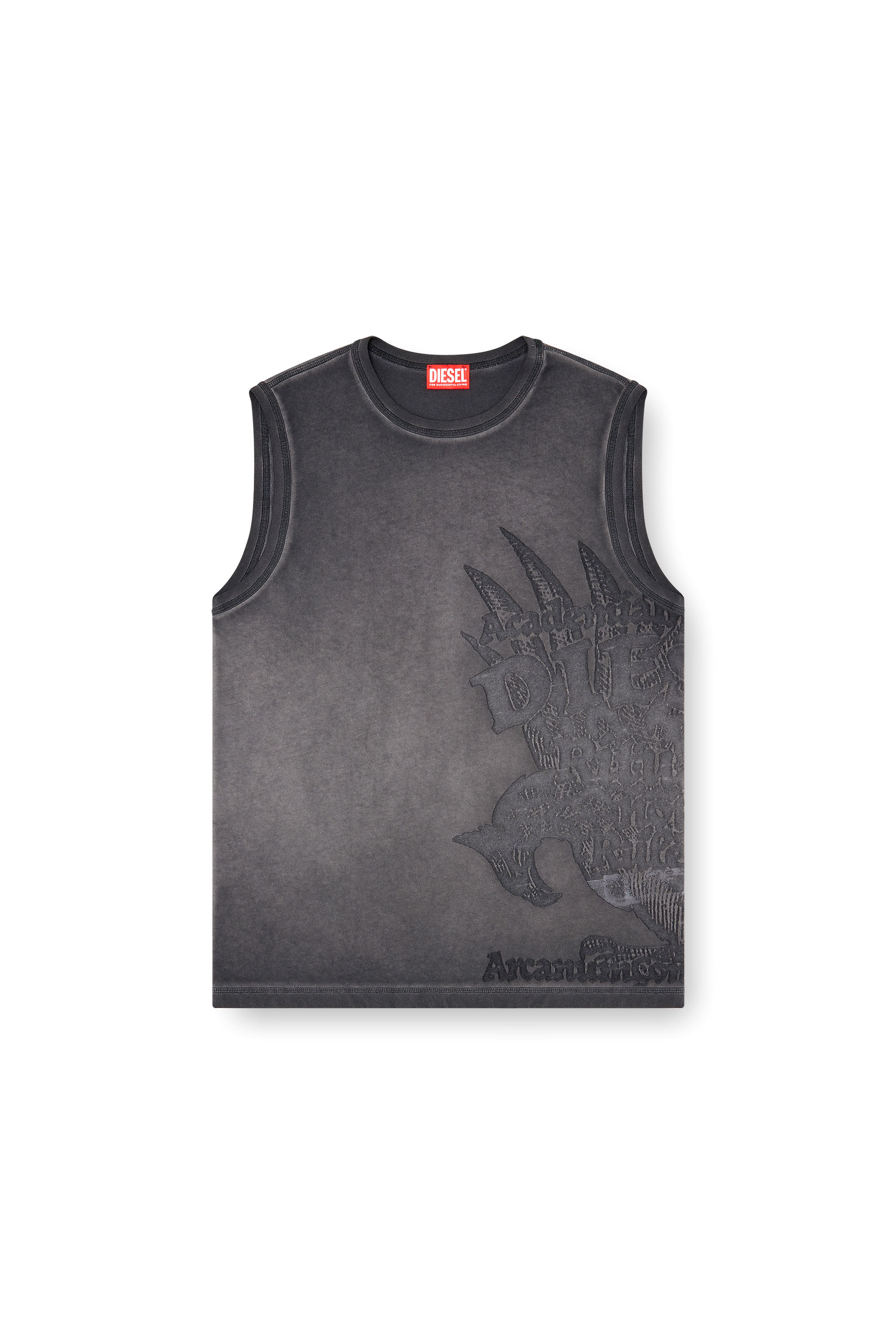Diesel - T-RAWBISCO, Man's Sleeveless jersey top with embossed graphics in null - 2