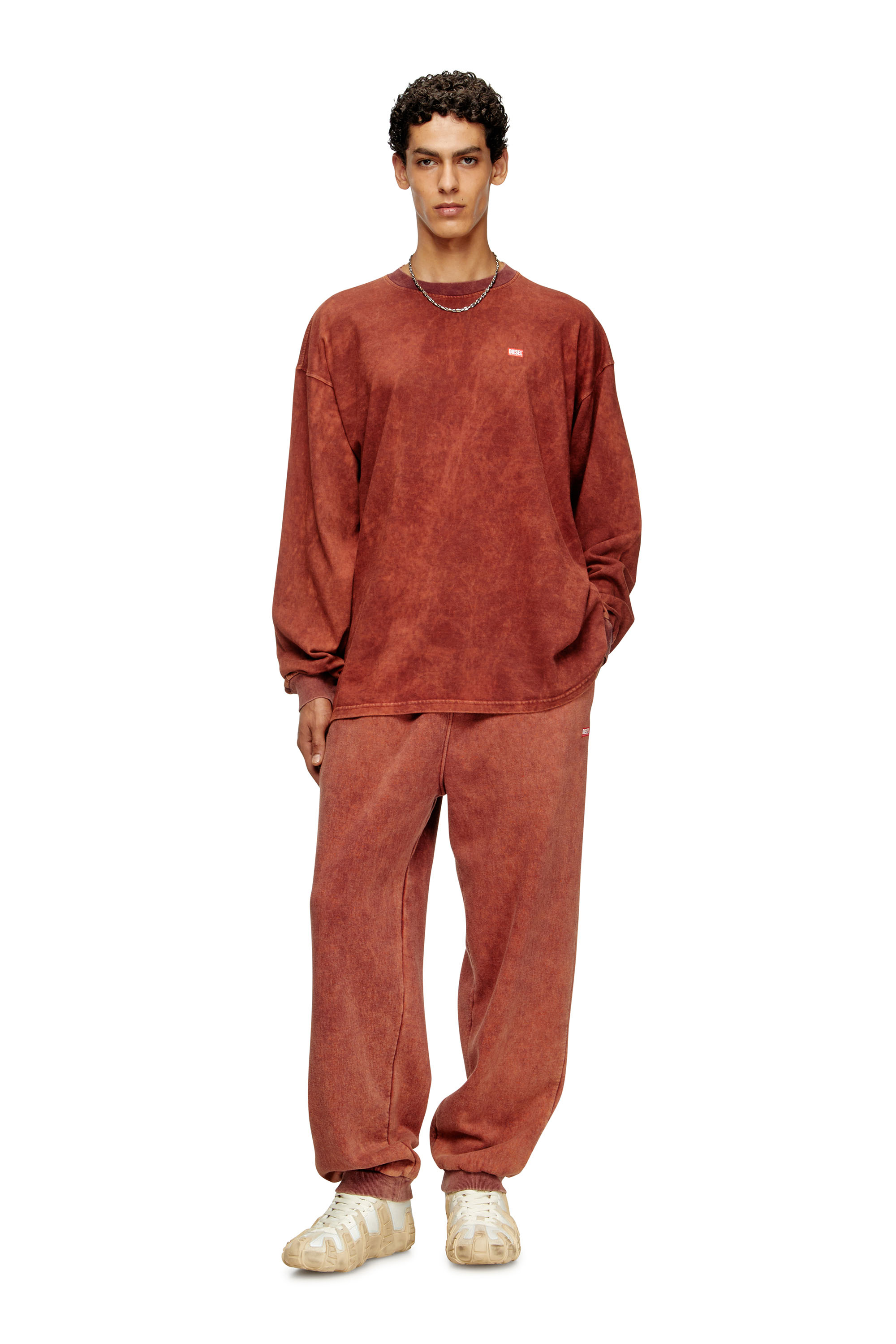 Diesel - T-BOXT-LS-T3, Man's Cotton long sleeve T-shirt in Brown - 1