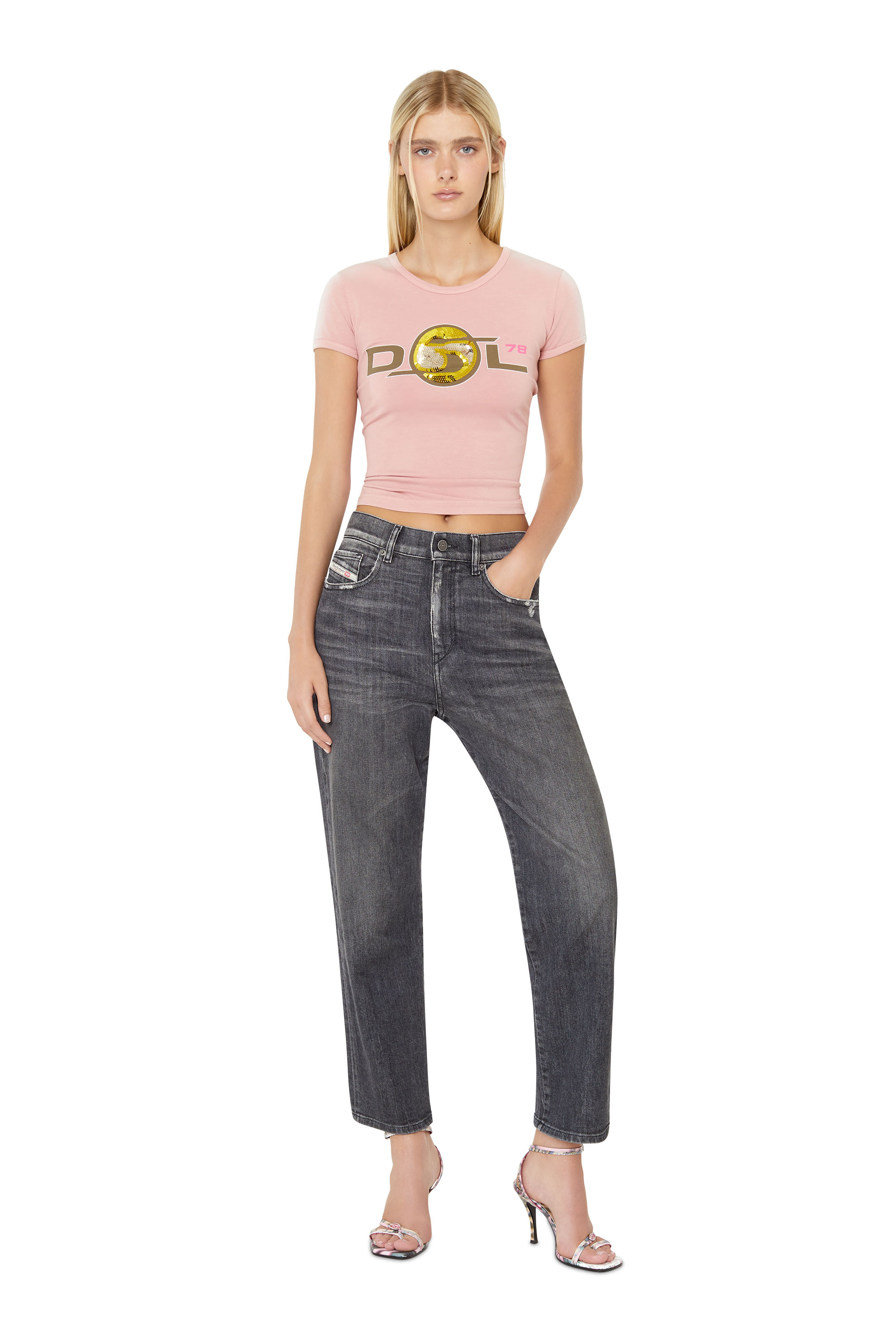 Diesel - 2016 D-Air 09E46 Boyfriend Jeans, Black/Dark grey - Image 5
