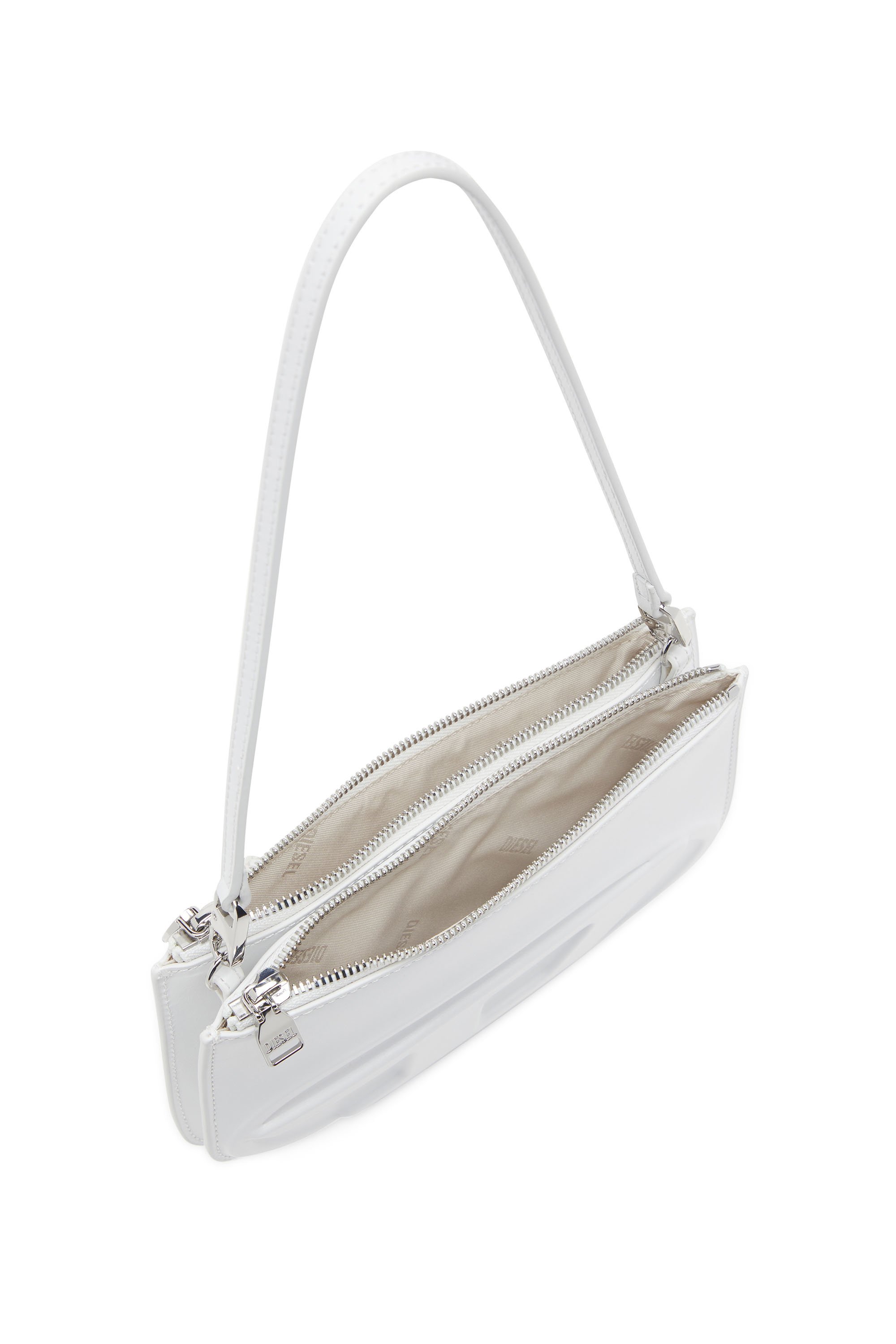 Diesel - 1DR TWIN, Woman's 1DR Twin-Double-pouch shoulder bag in printed leather in White - 4