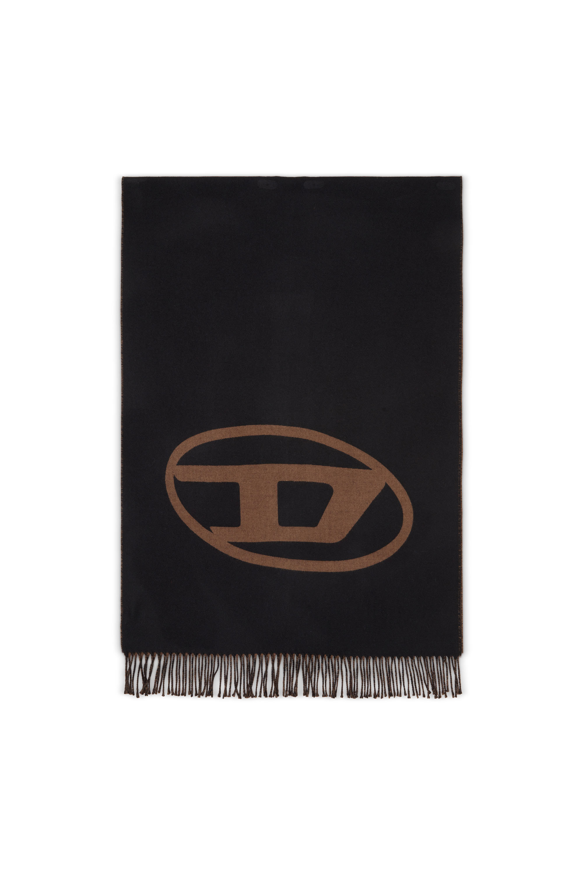 Diesel - S-TEVIE, Man's Reversible two tone wool scarf in Brown - 1