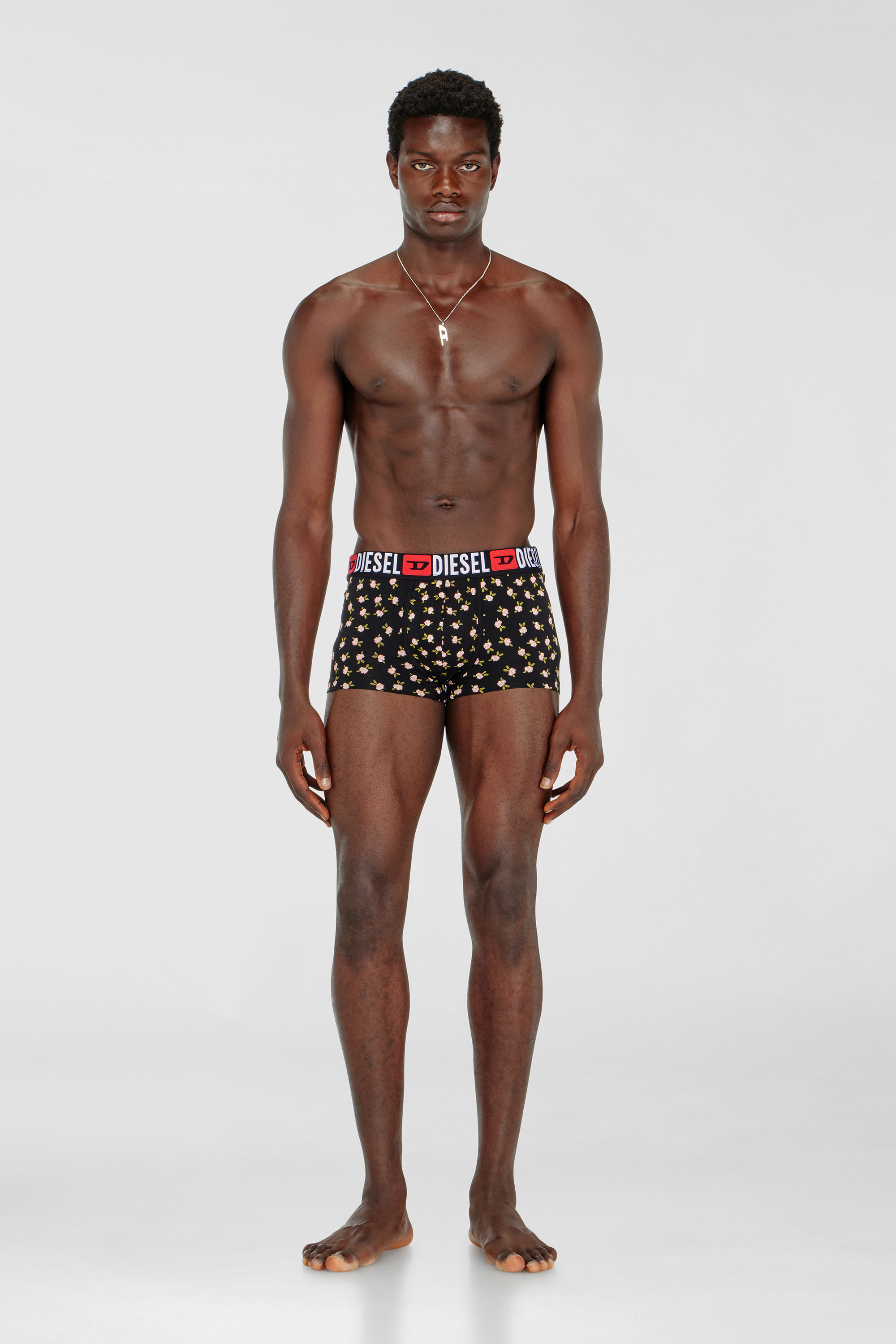 Three-pack of stretch cotton trunks with floral print
