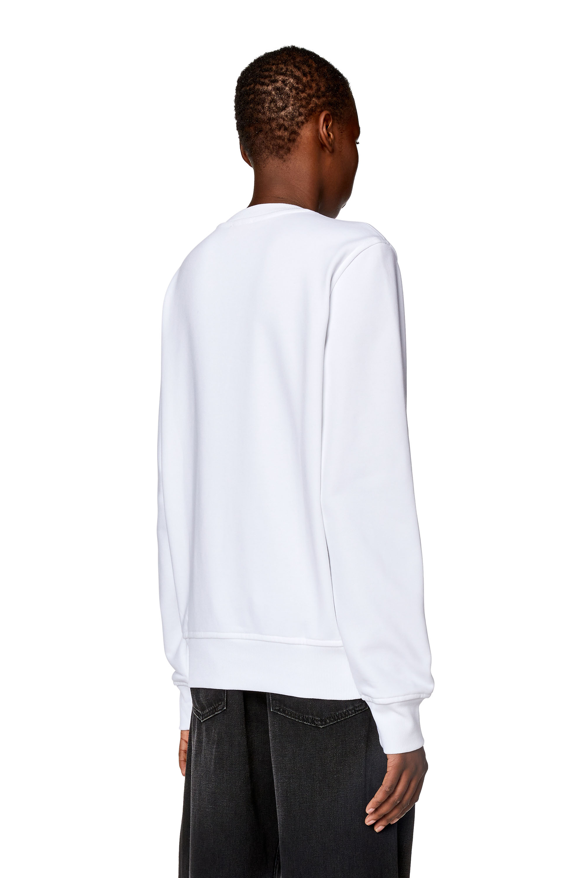 Diesel - S-GINN-D, Woman's Sweatshirt with D logo in White - 4
