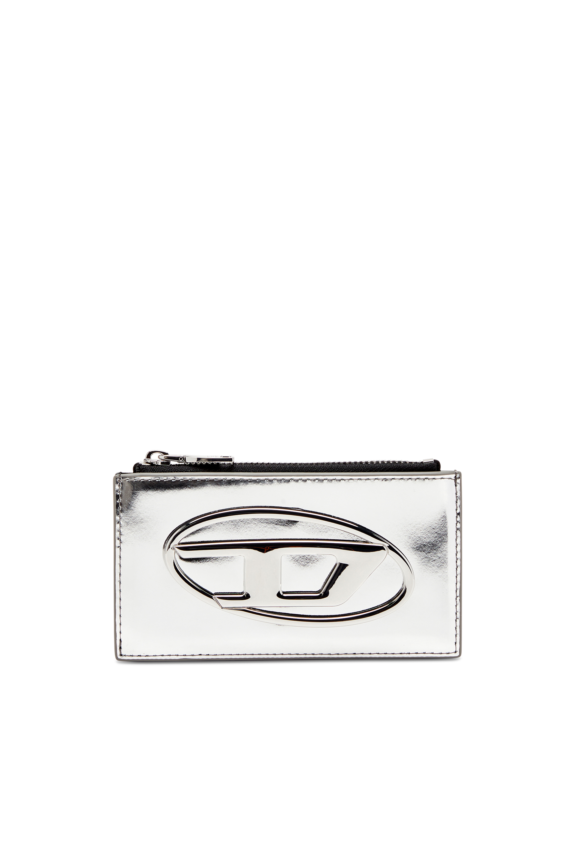 1DR CARD HOLDER III, Silver Diesel - 1DR CARD HOLDER III, Woman's Card holder in mirror leather in Silver - 1