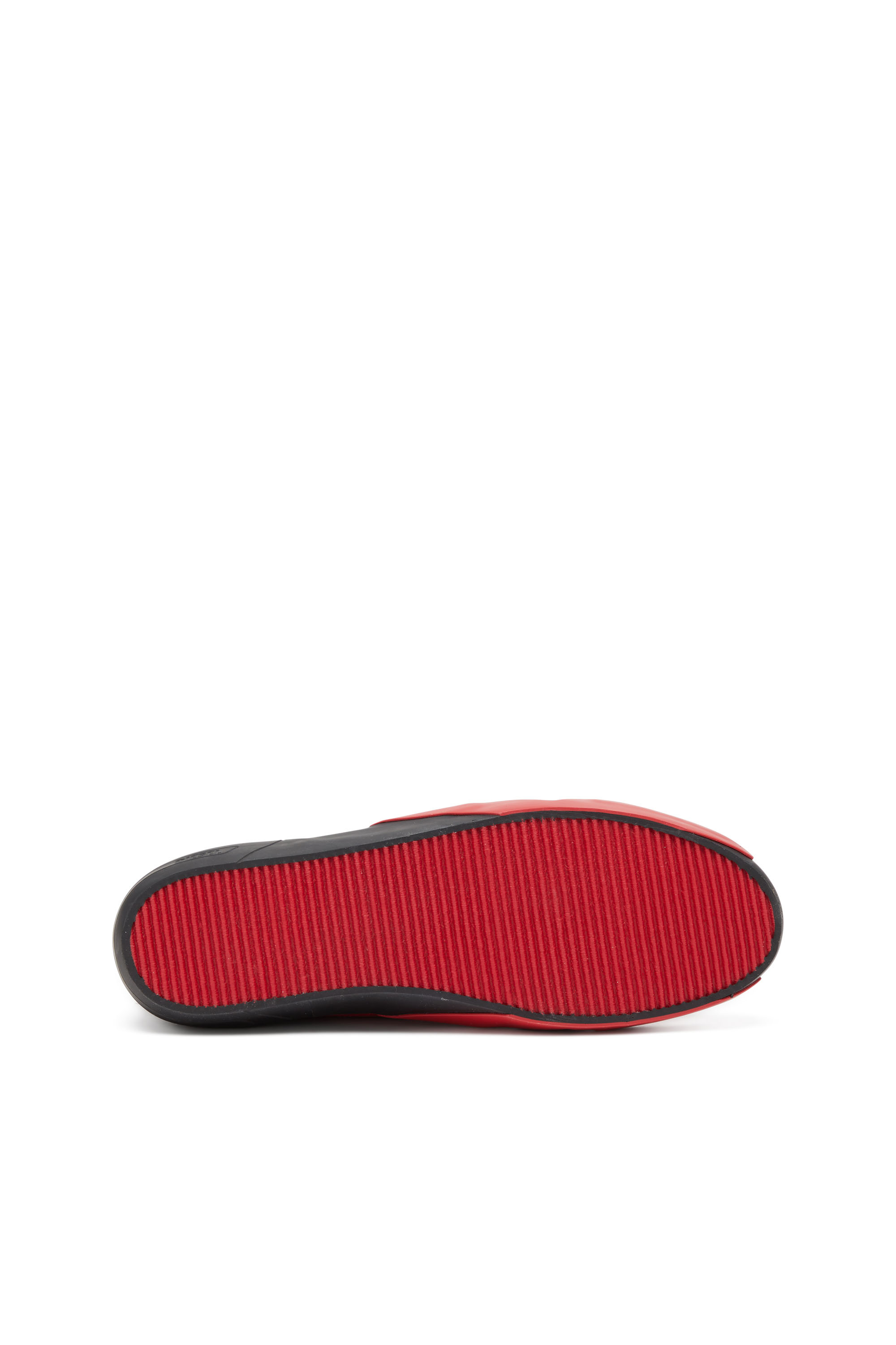 Diesel - S-SLANTE-D LOW, Man's S-Slante-D-Sneakers in suede and leather with D logo in Black/Red - 5