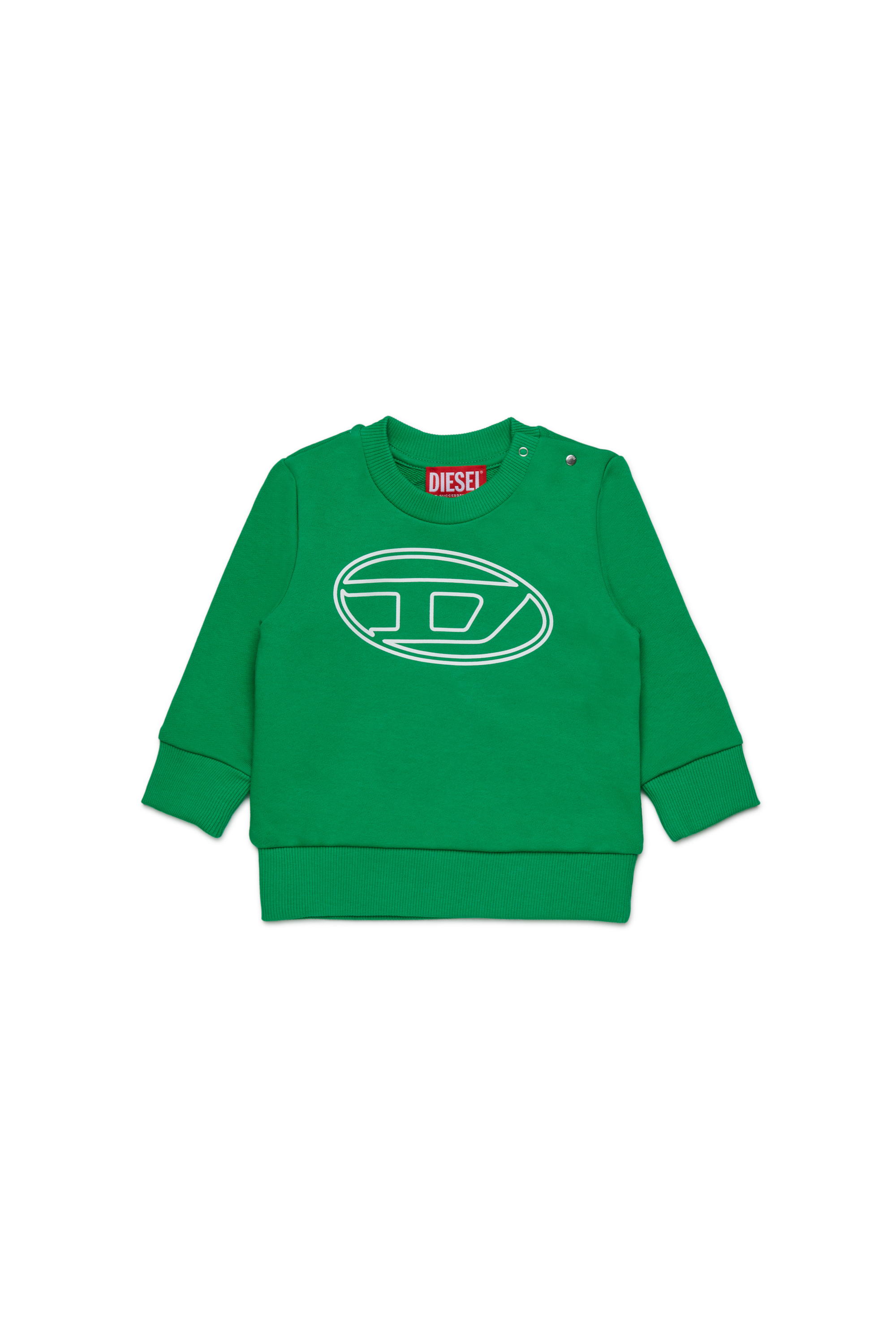 Diesel - STIMOTYB, Unisex's Cotton sweatshirt with logo in Green - 1