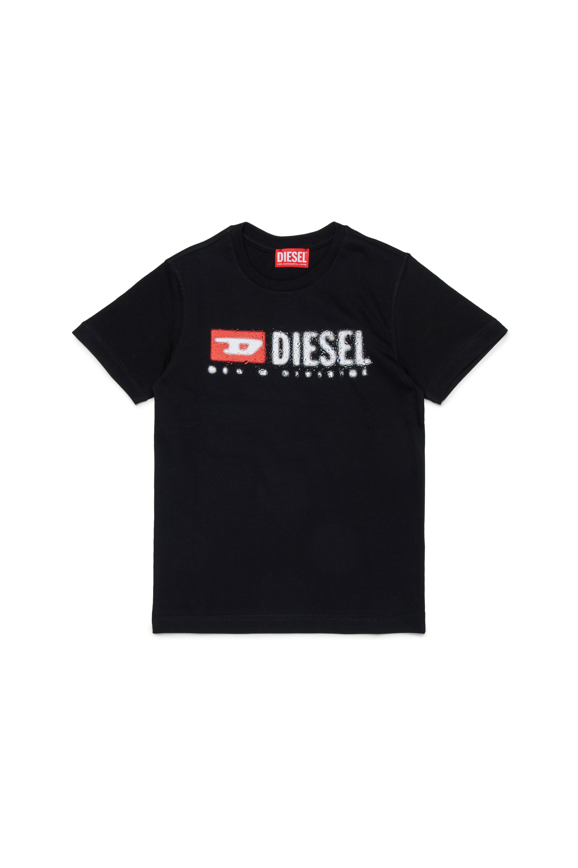 Diesel - TADJUSTK14, Man's Cotton T-shirt with printed logo in Black - 1