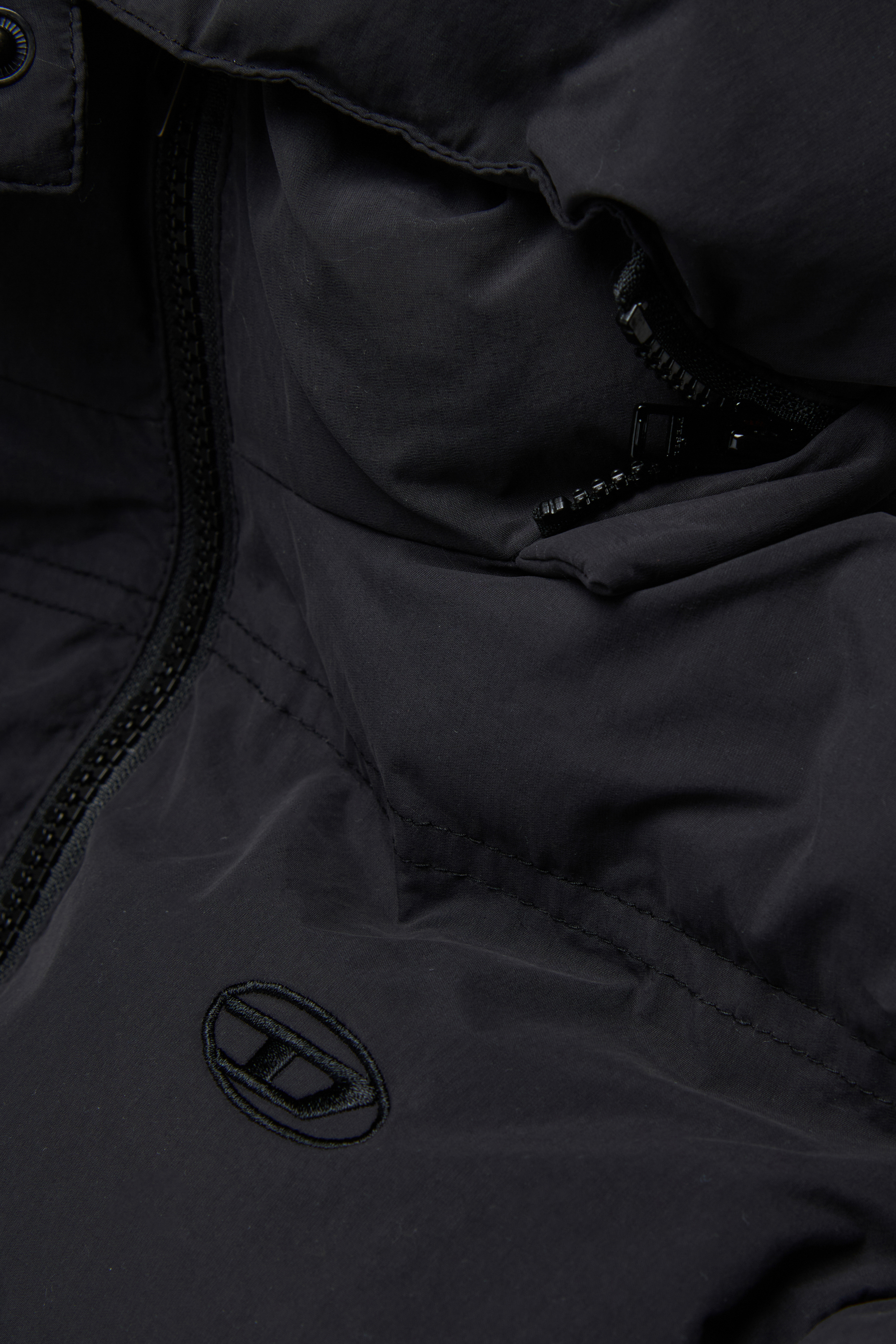 Diesel - JWRAVEEL, Unisex's Nylon jacket with hood in Black - 4