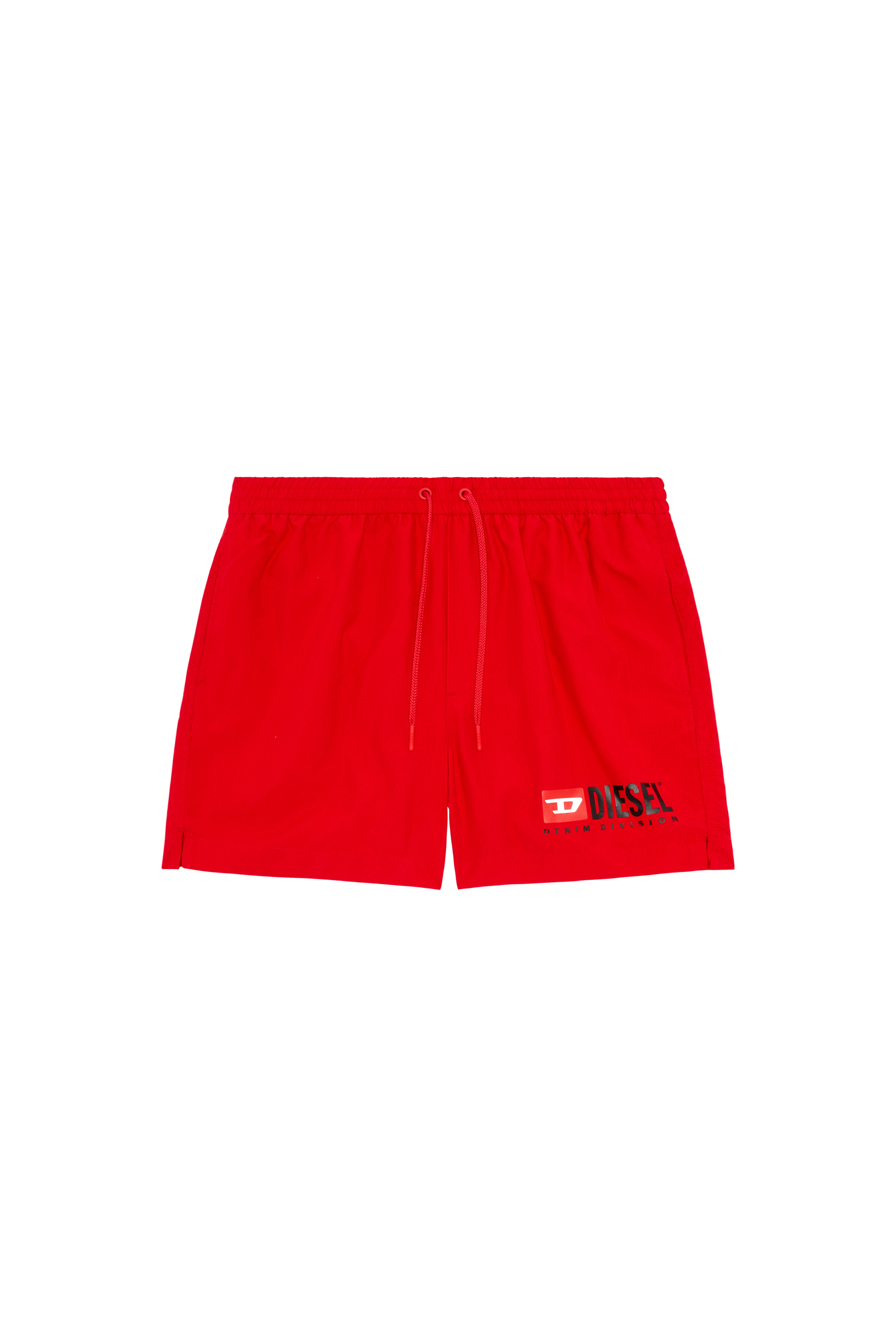 Diesel - BMBX-KEN-37, Man Mid-length swim shorts with logo print in Red - Image 4
