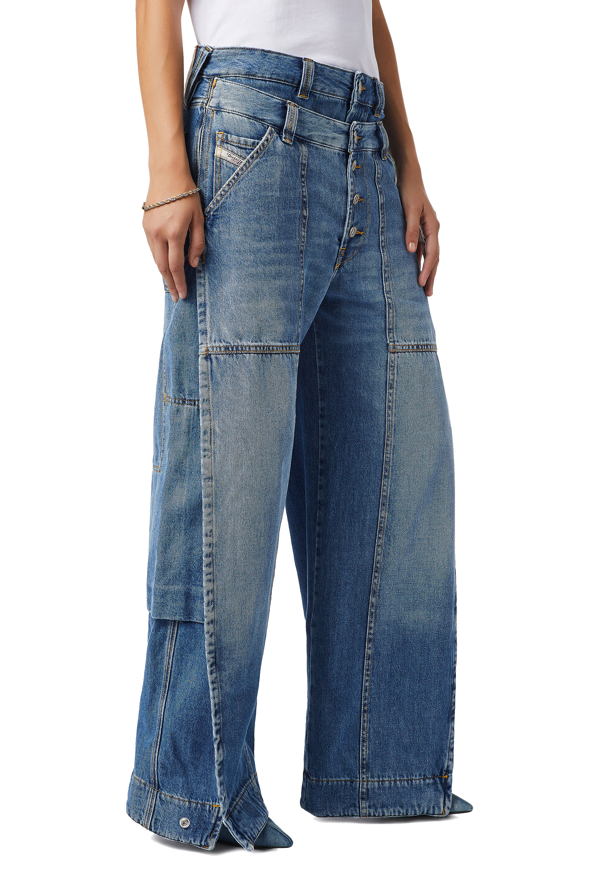 diesel wide leg jeans womens