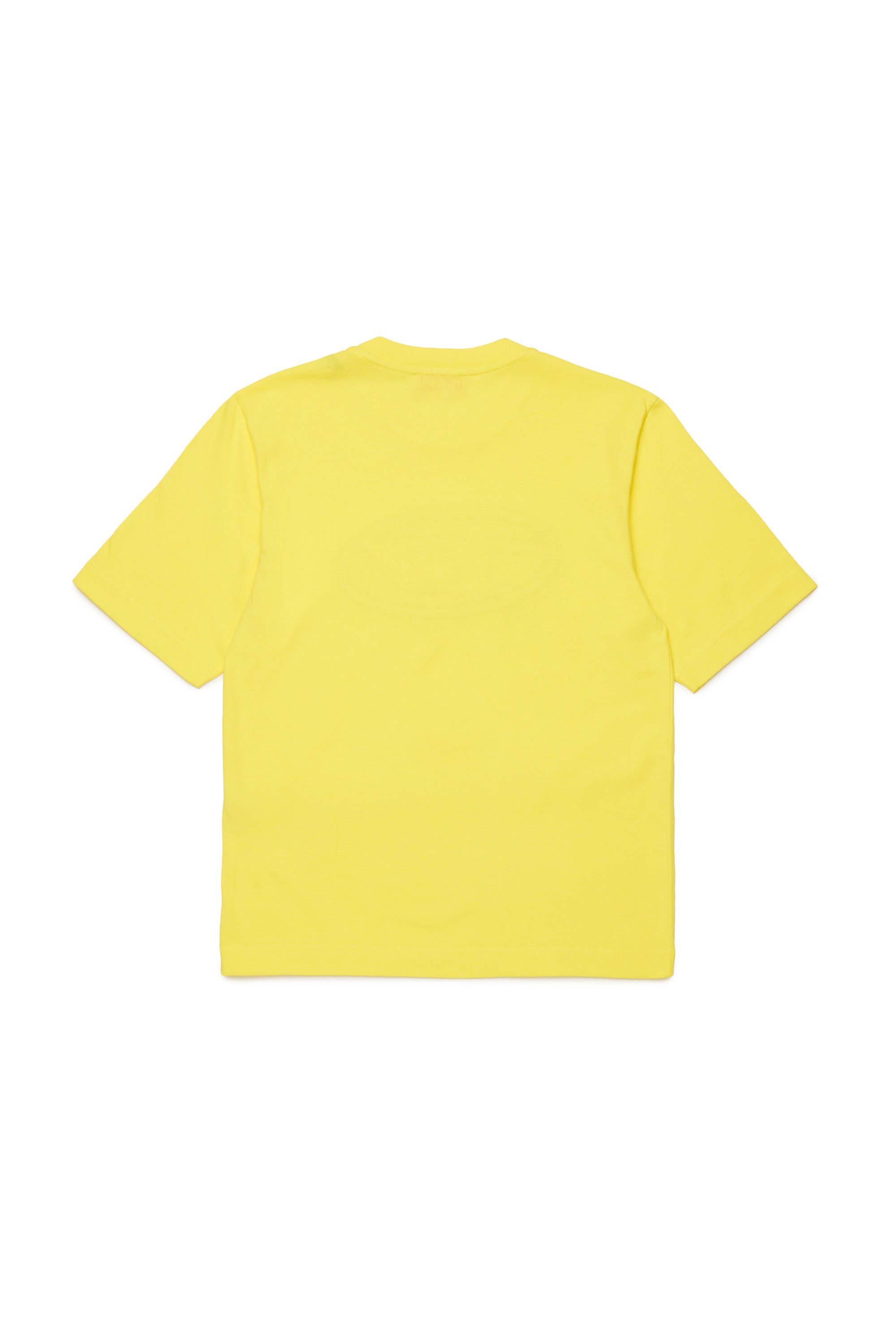 Diesel - TJUSTBIGOVAL OVER, Man's T-shirt with Oval D outline logo in Yellow - 2