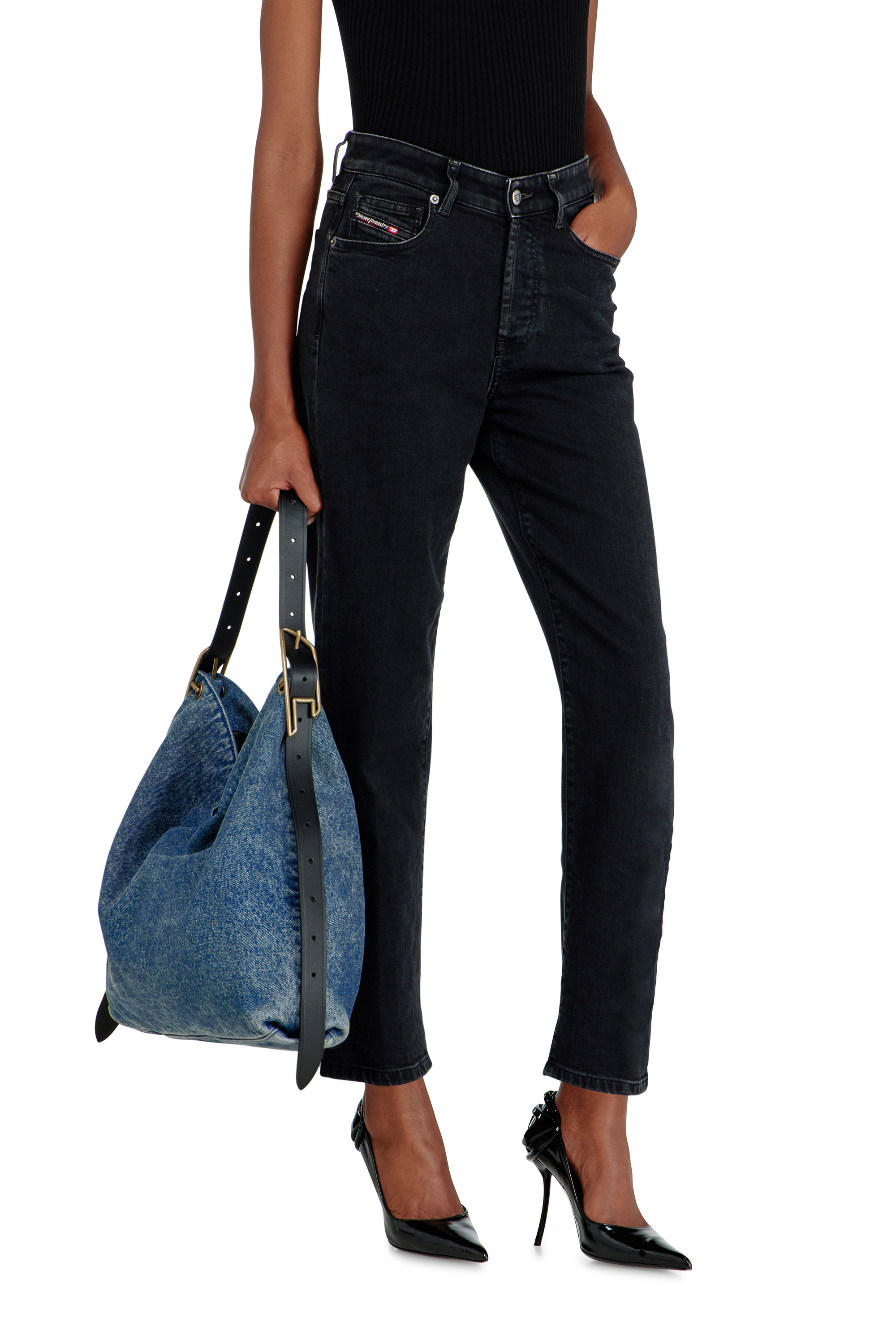 Diesel - Woman's Regular Jeans 1981 D-Went 09N89, Black/Dark grey - 7