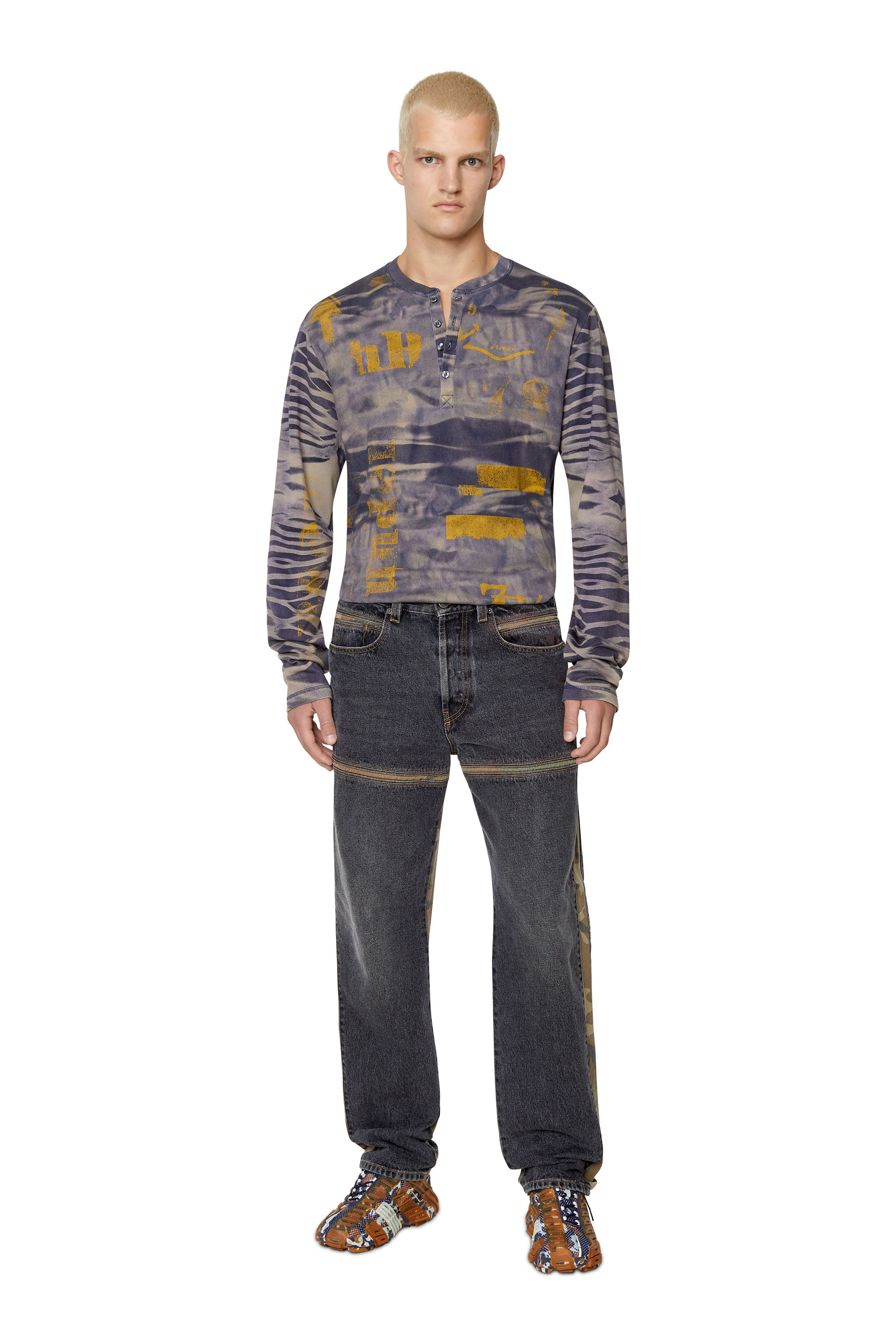 Diesel - D-Mand 007G1 Straight Jeans, Black/Dark grey - Image 5