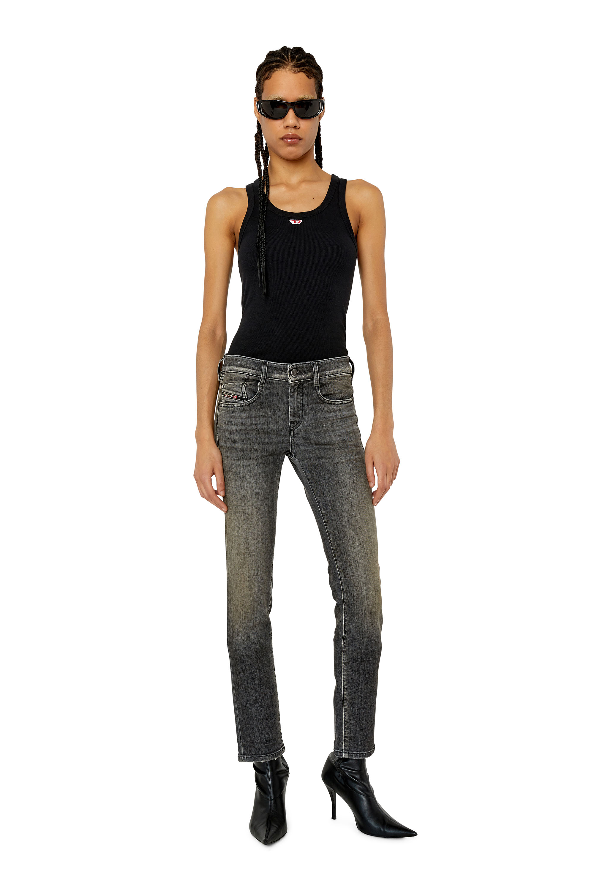 Diesel - D-Ollies JoggJeans® 09F01 Slim, Black/Dark grey - Image 4
