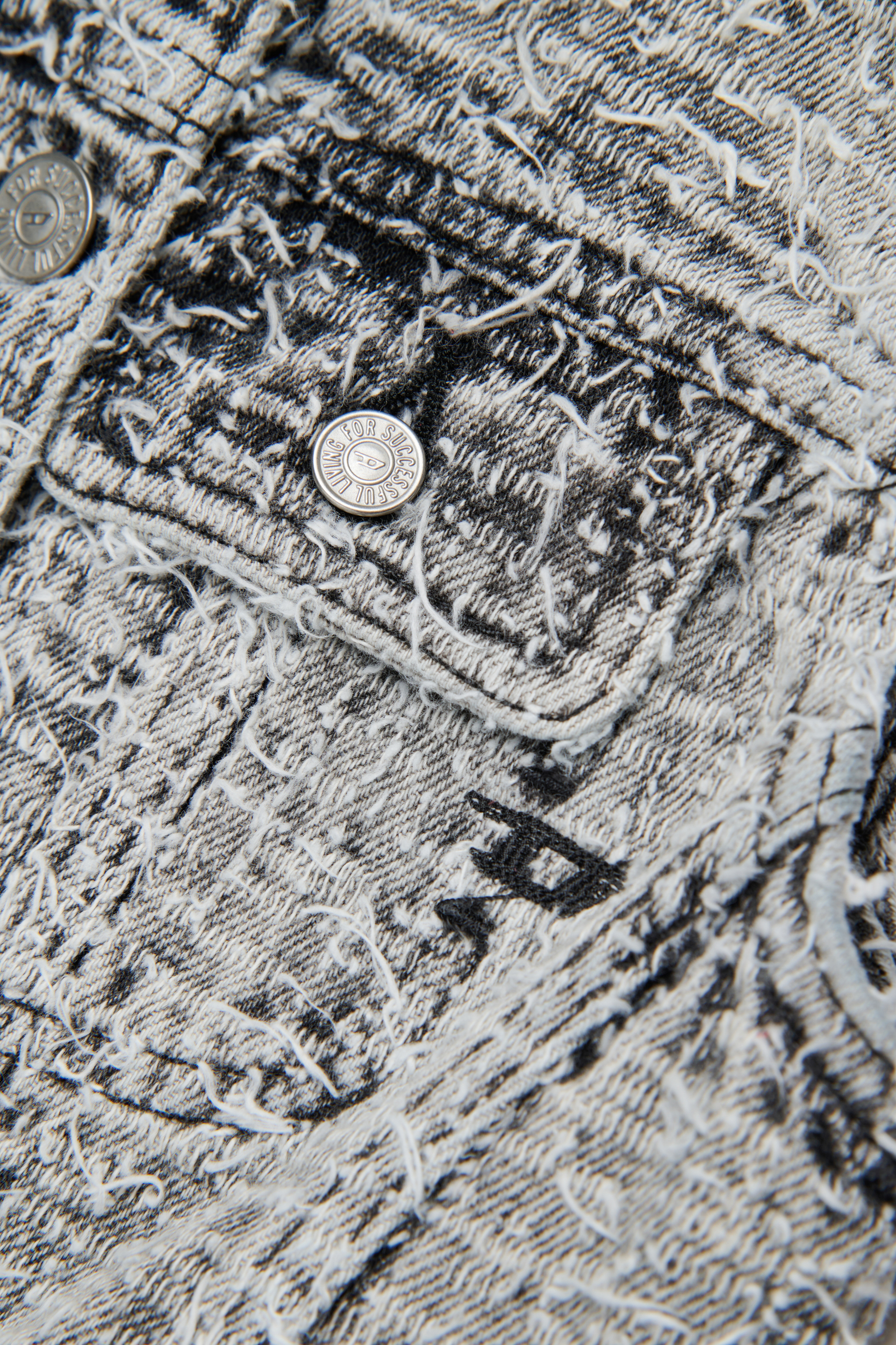 Diesel - JSLIMMY-SM-J, Woman's Denim vest with frayed texture in Grey - 4