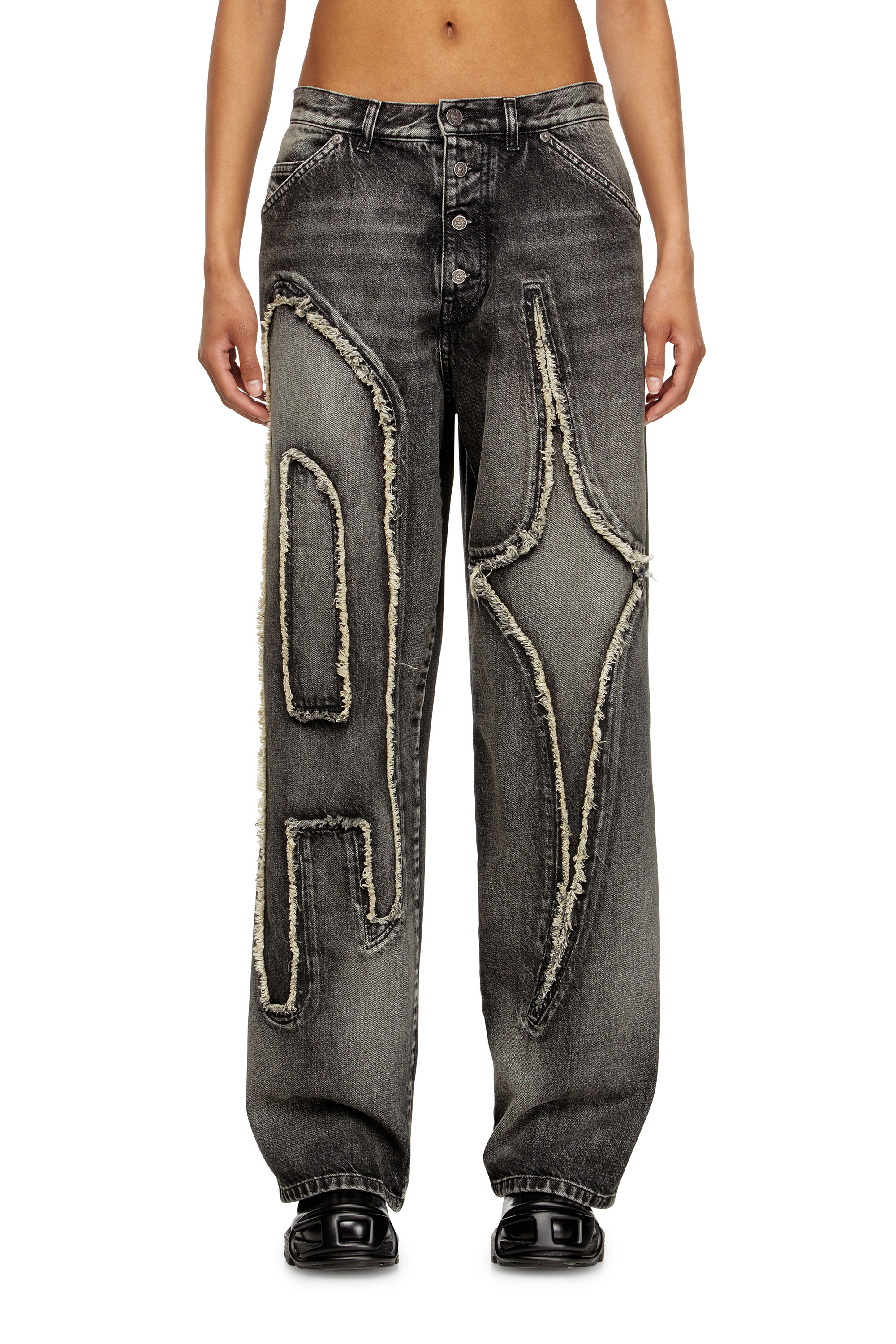 Diesel - Unisex's Straight Jeans D-ThugClub 0BEBT, Black/Dark grey - 1