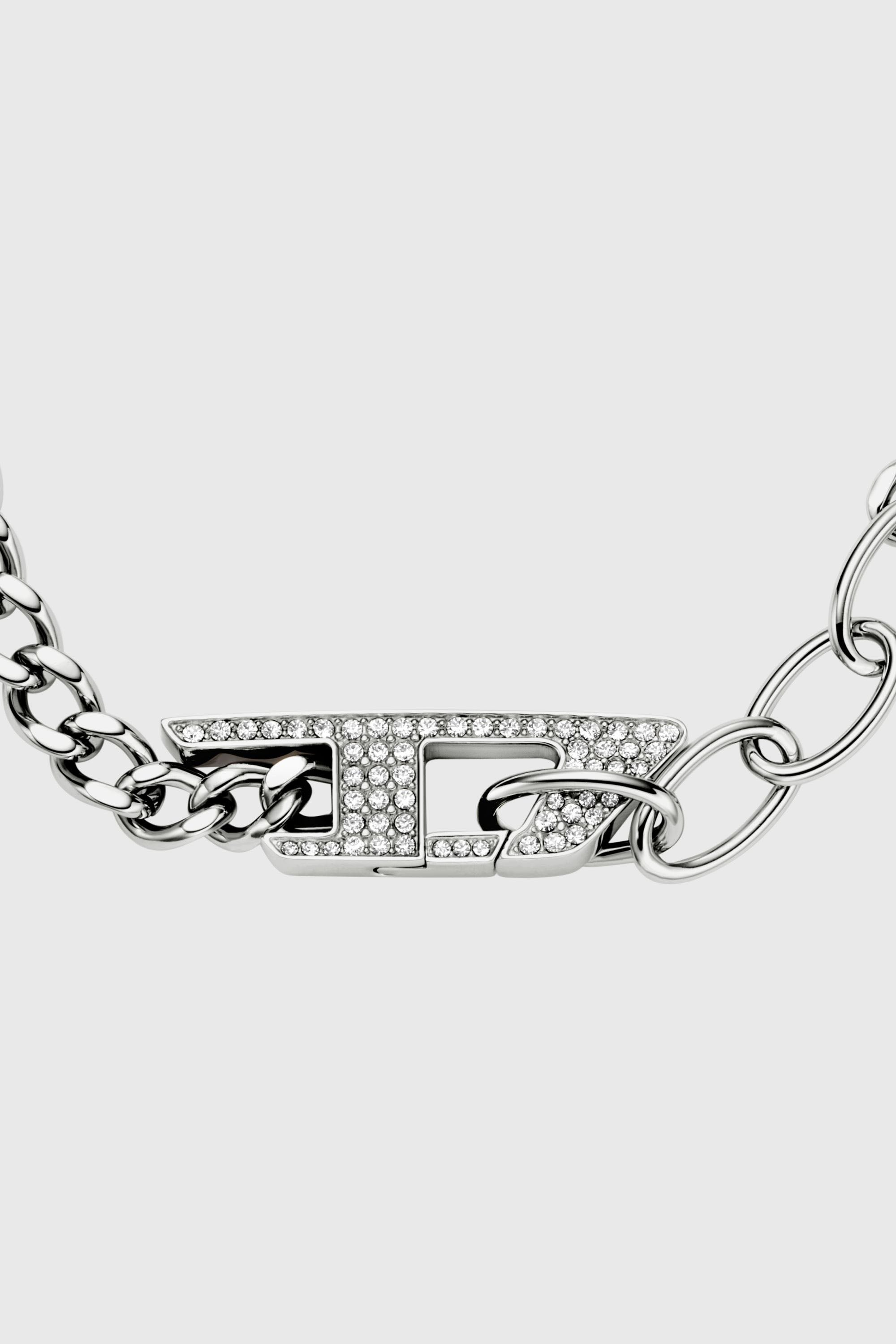Diesel - DX1627040 JEWELLERY, Unisex's Stainless steel glitz chain bracelet in Silver - 2