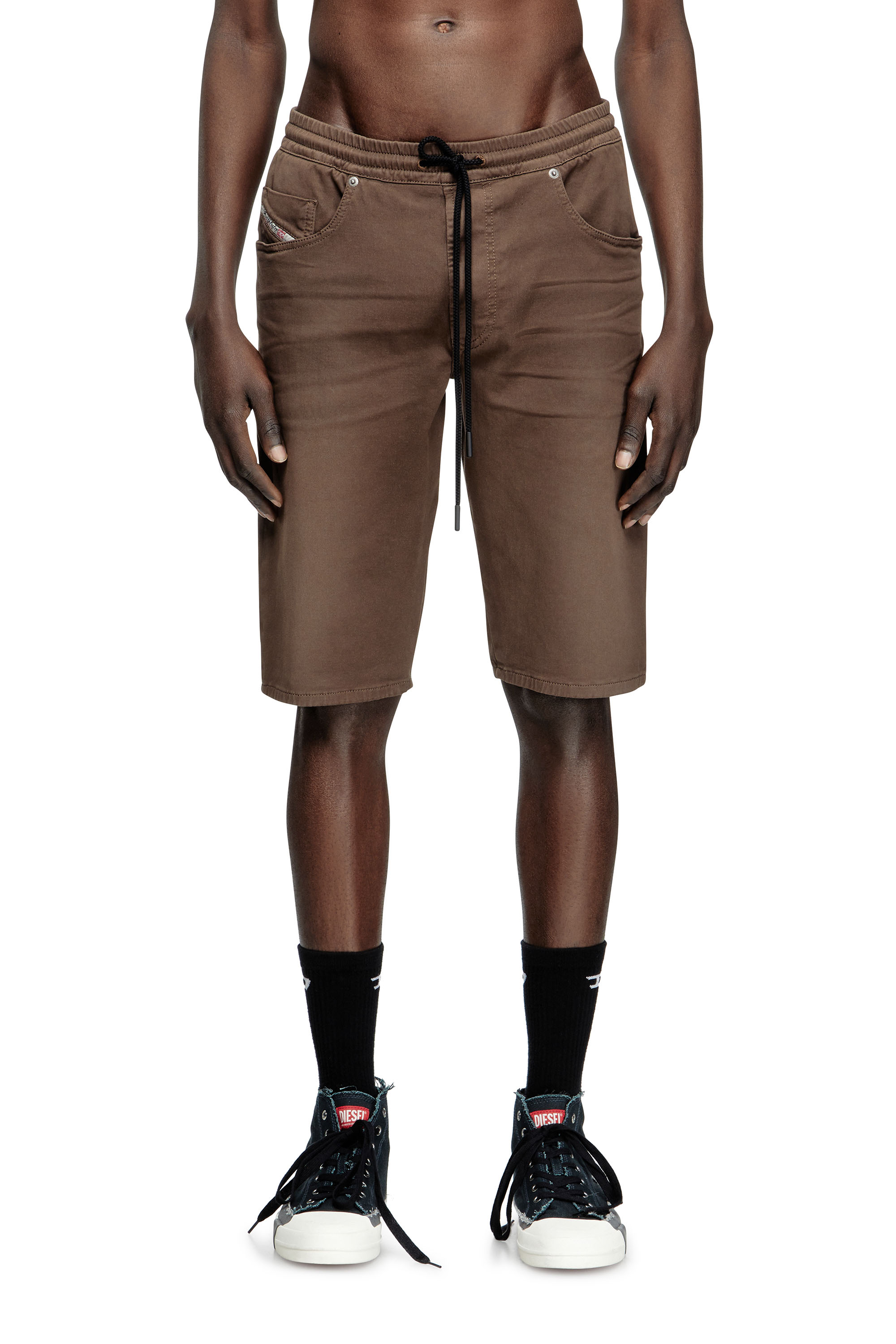 2033 D-KROOLEY-SHORT JOGG, Brown Diesel - 2033 D-KROOLEY-SHORT JOGG, Man's Chino shorts in JoggJeans in Brown - 3
