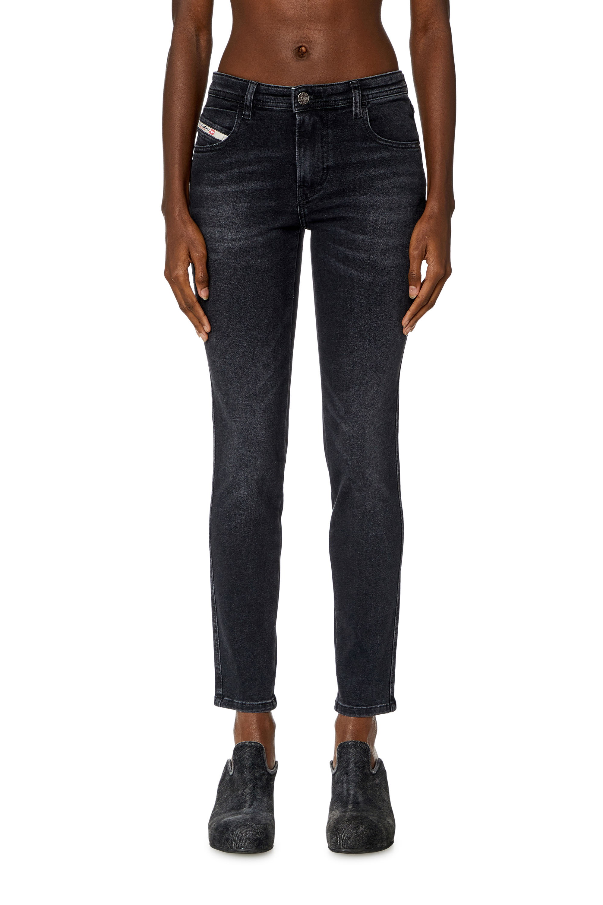Diesel - Skinny Jeans 2015 Babhila 0PFAS, Black/Dark grey - Image 1