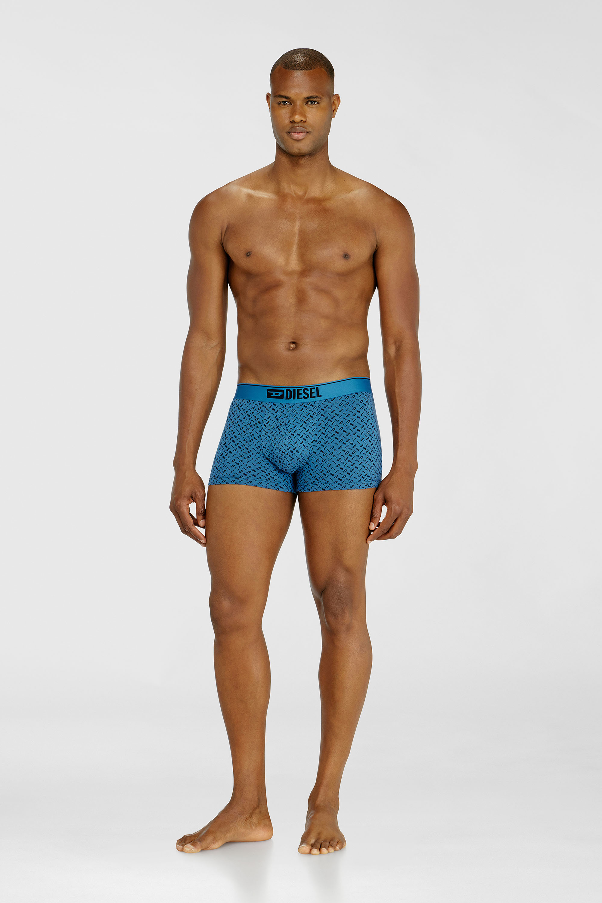 Three-pack of stretch cotton trunks with monogram