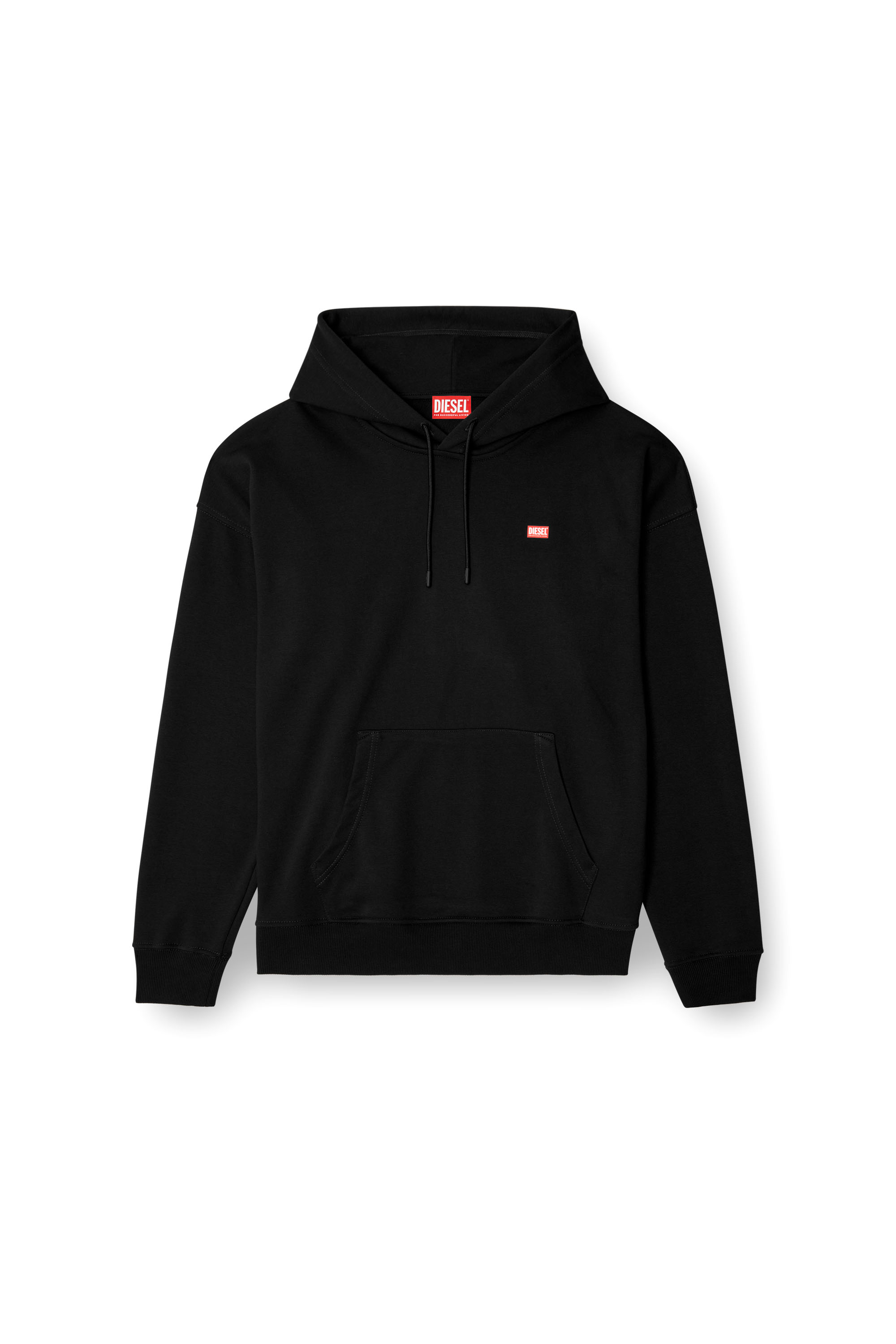 S-ROB-HOOD-R1, Black Diesel - S-ROB-HOOD-R1, Man's Hoodie with small logo in Black - 2