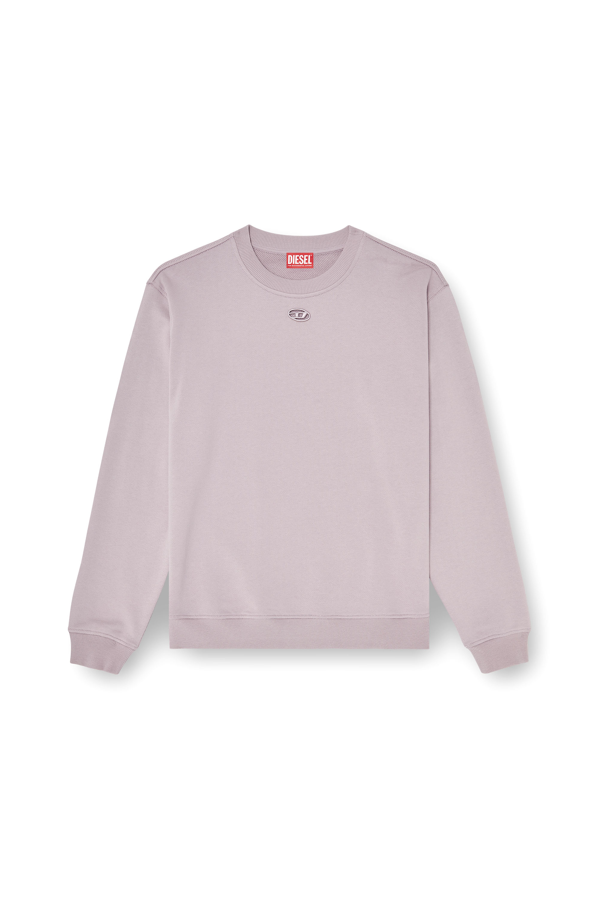 Diesel - F-NORMY-OD, Woman's Cotton sweatshirt with Oval D embroidery in Lilac - 3