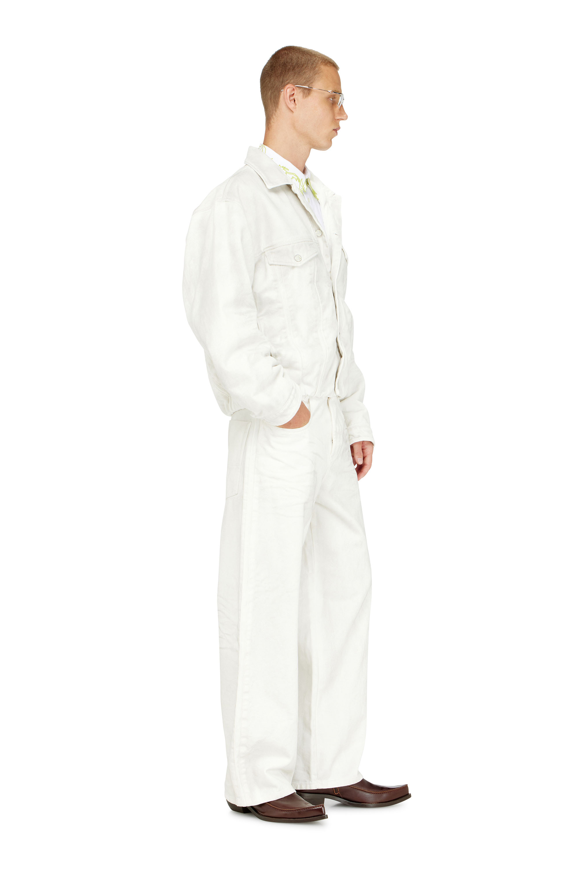 Diesel - Unisex's Relaxed Jeans 1982 D-Hakou 007GG, White - 4