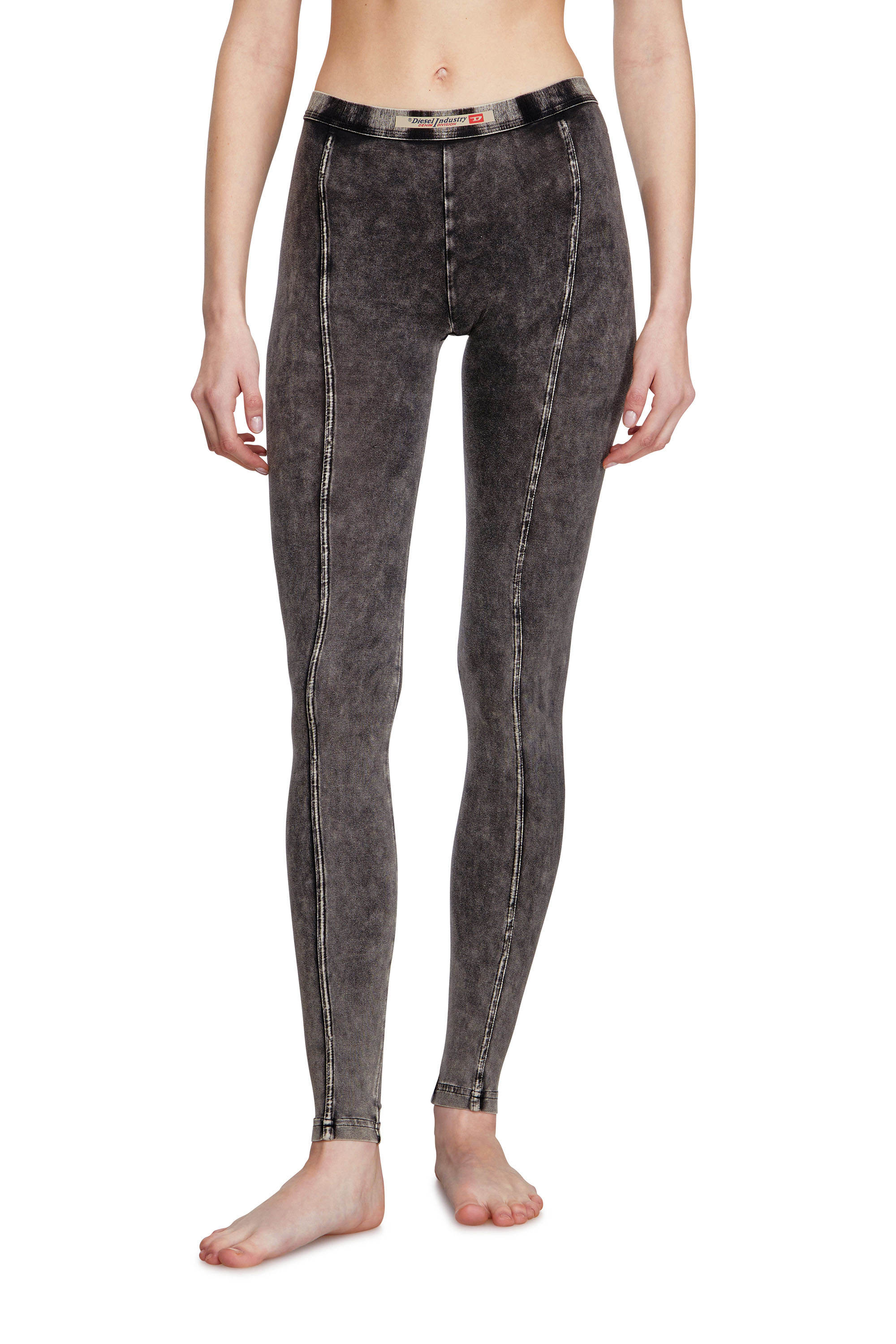 Diesel - ATHENA-DNM, Woman's Jeggings in denim-effect jersey in Black - 3