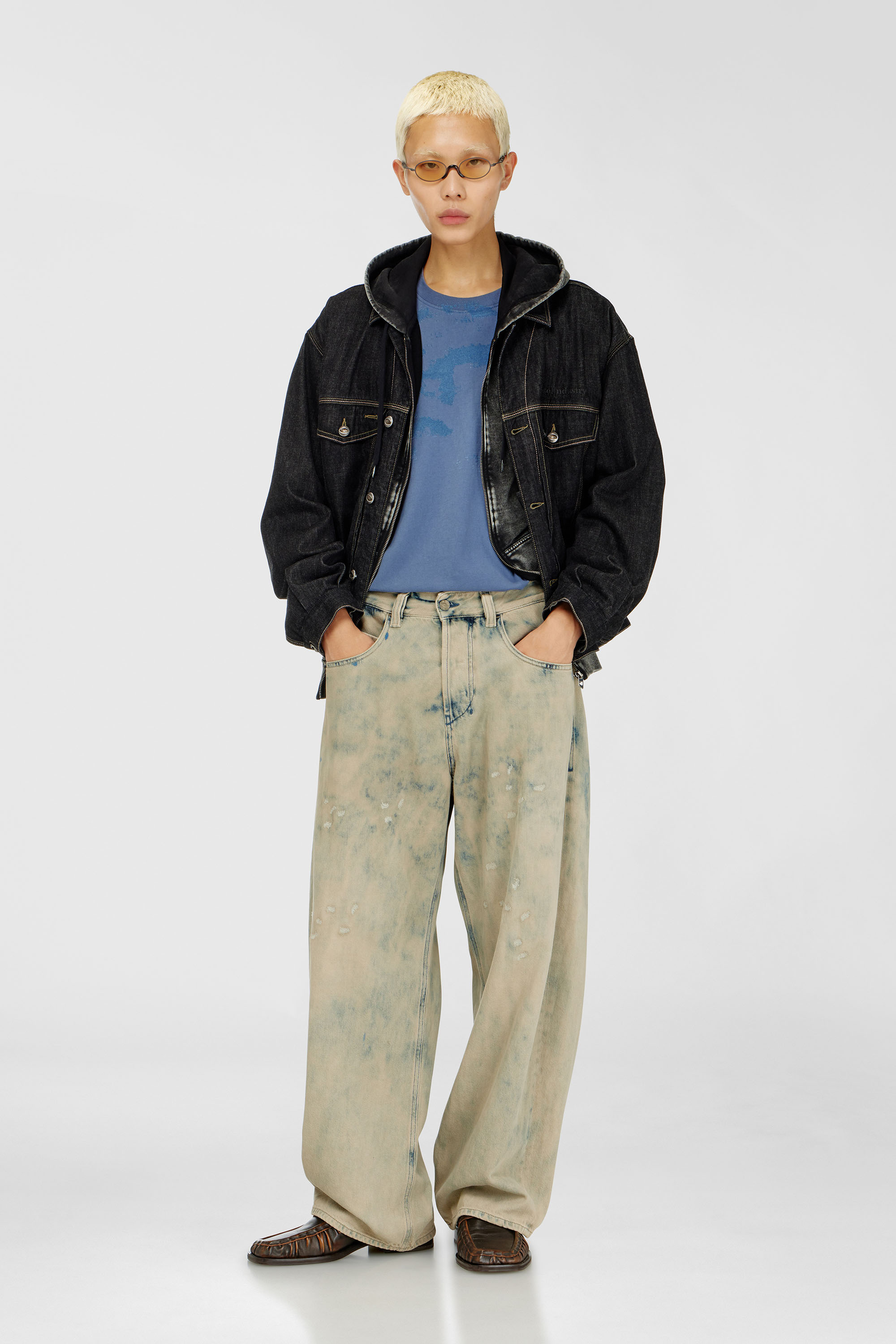 Diesel - T-BOXT-N14, Man's T-shirt with distressed flocked logo in null - 2