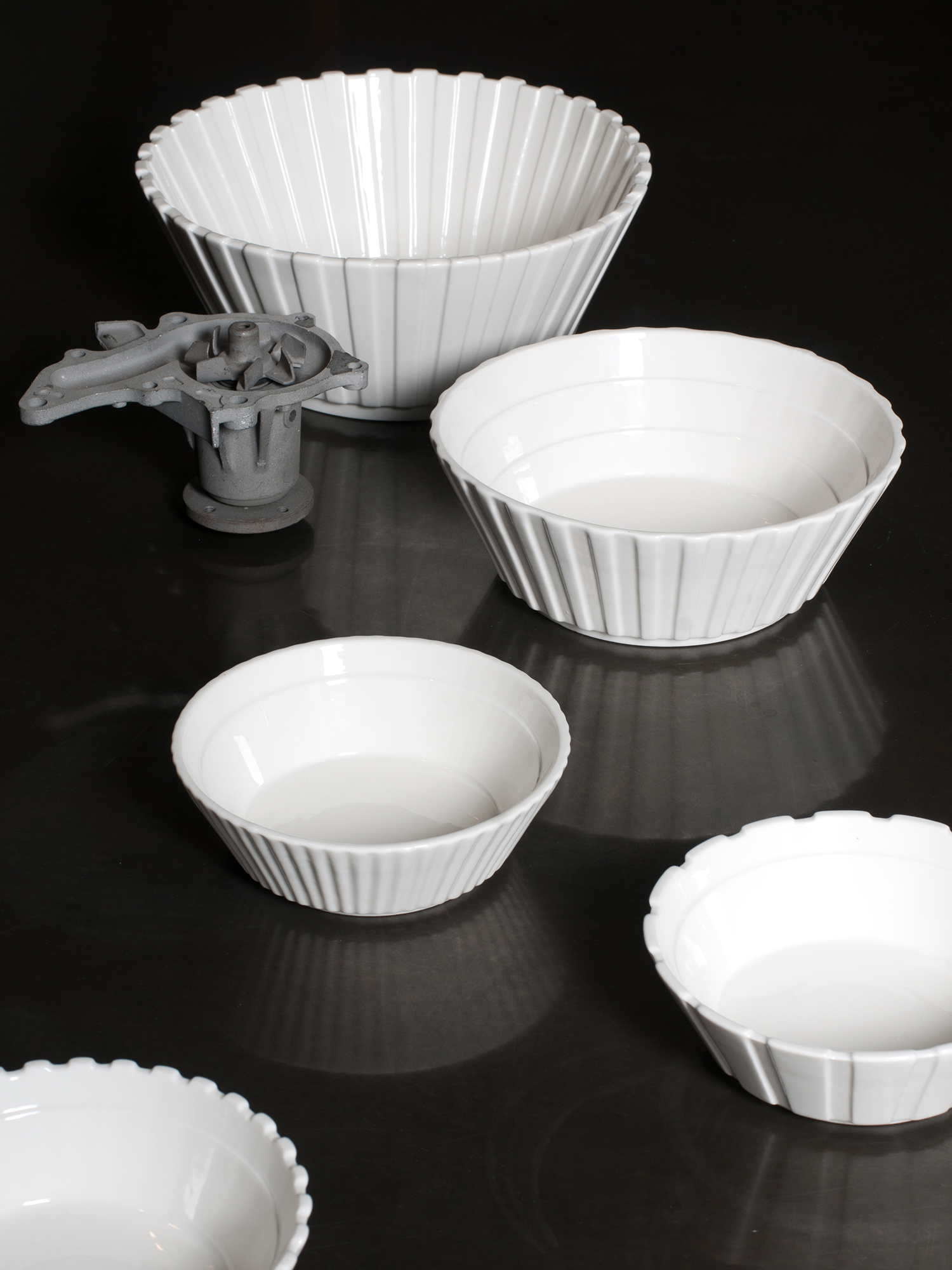 Diesel - 10982 MACHINE COLLEC, Unisex's Porcelain fruit bowl, &oslash; cm 16,3 / 6.4" in White - 4