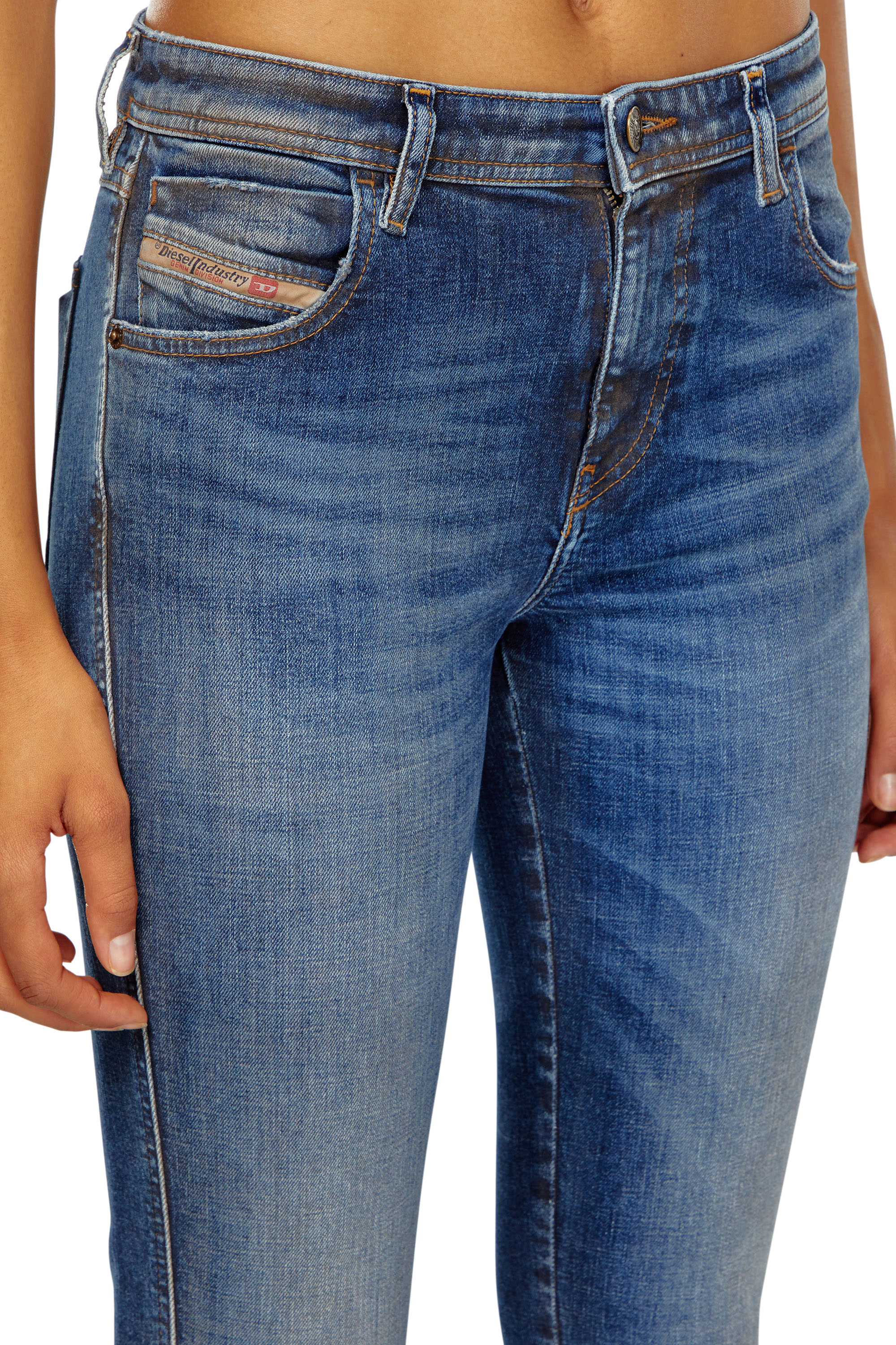 Diesel - Woman Skinny Jeans 2015 Babhila 09J32, Dark Blue - Image 5