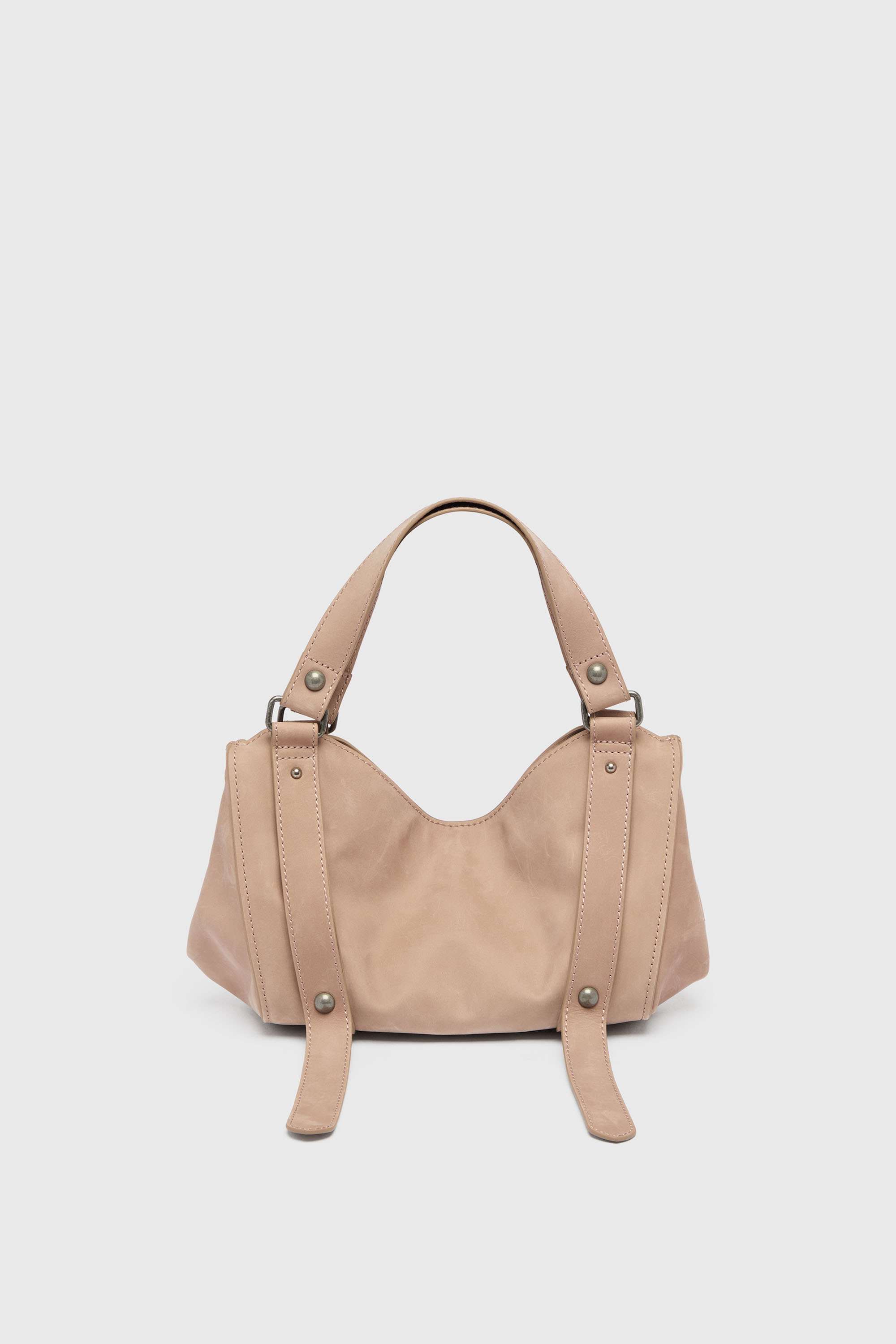 Diesel - D-ONE TOPHANDLE S, Woman's D-One-Small top-handle bag in treated leather in Face Powder - 3