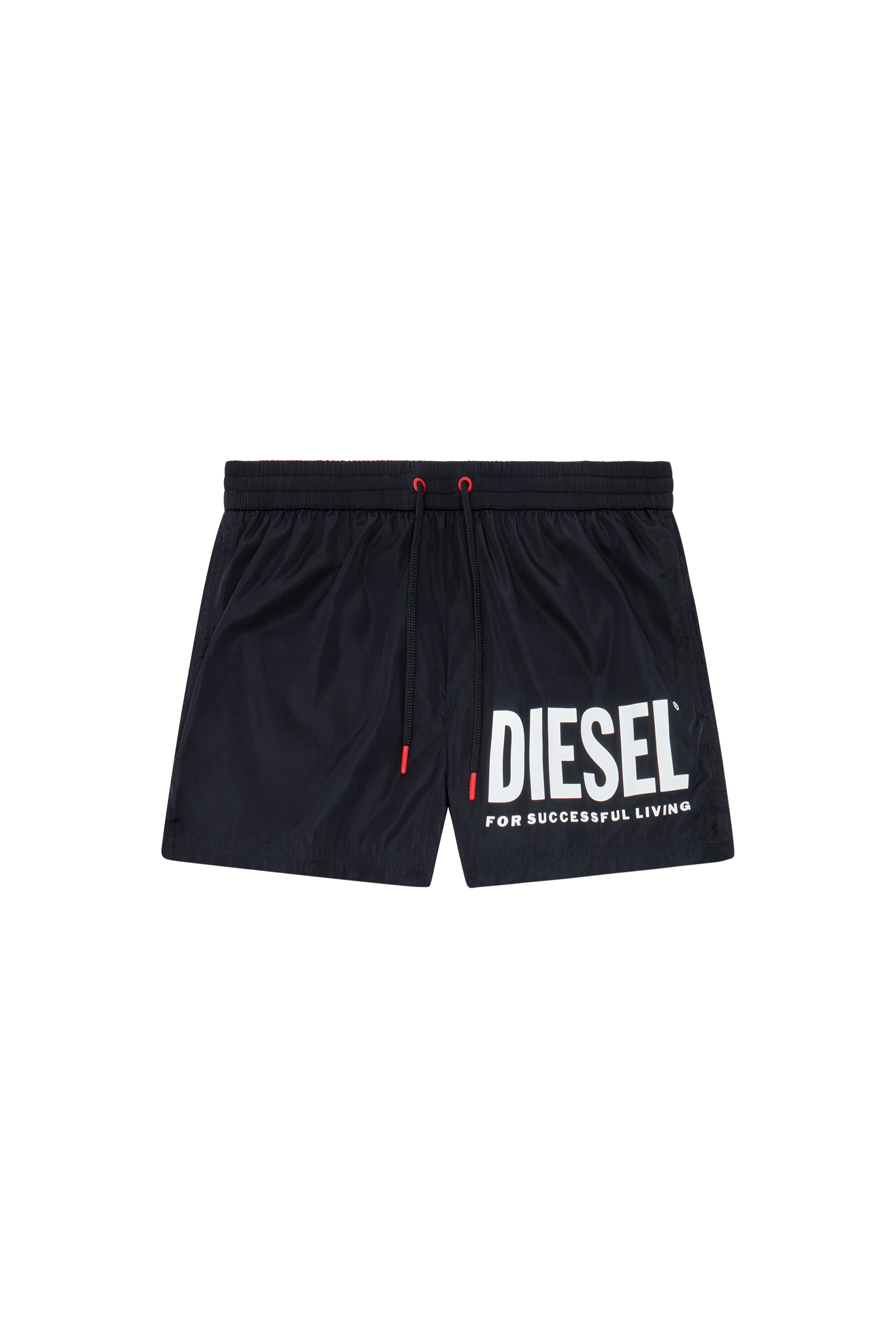Diesel - BMBX-MARIO-34, Man Swim shorts with tonal logo in Black - Image 4