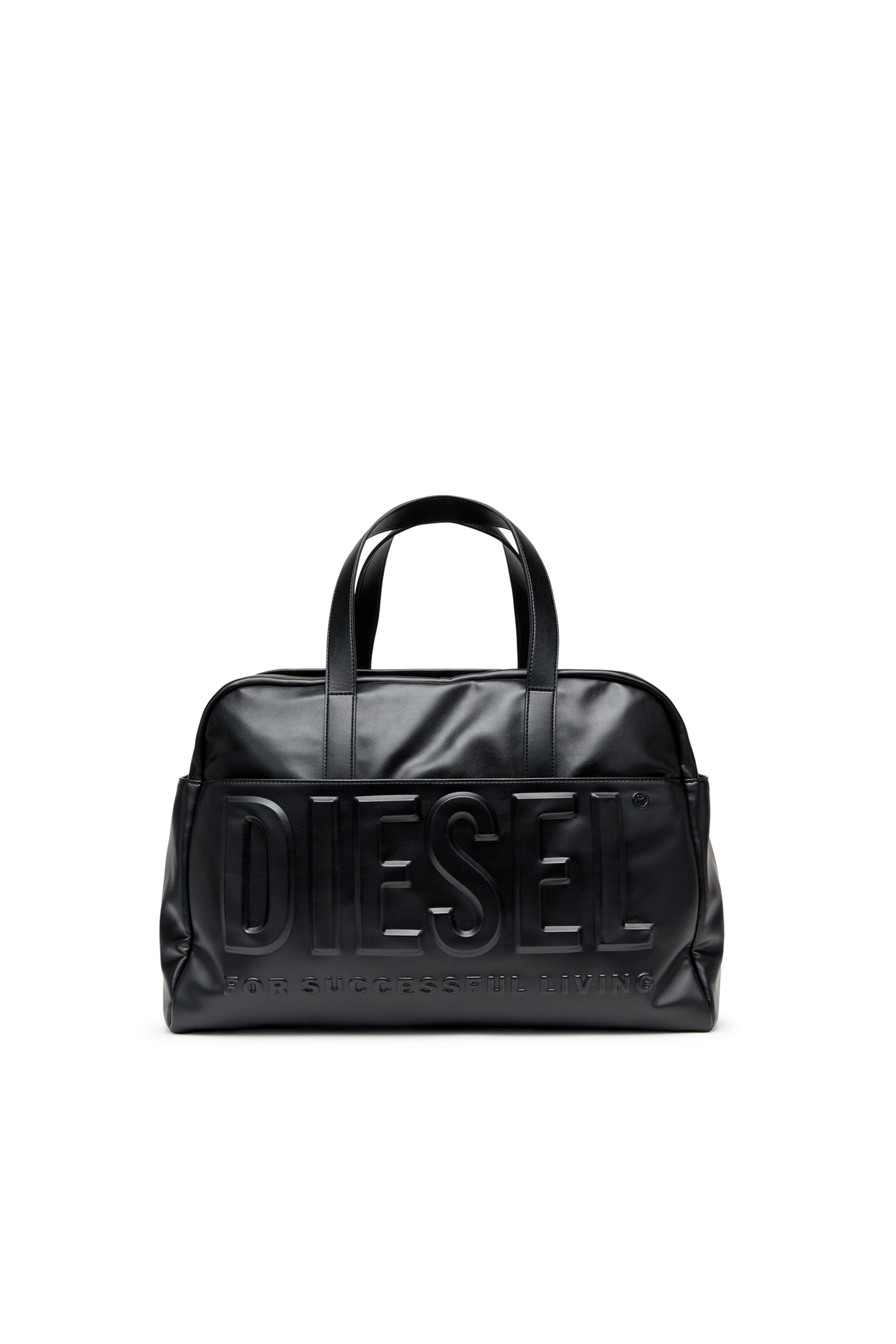 Diesel - DSL 3D DUFFLE L X, Man's Dsl 3D L-Duffle bag with extreme 3D logo in Black - 2