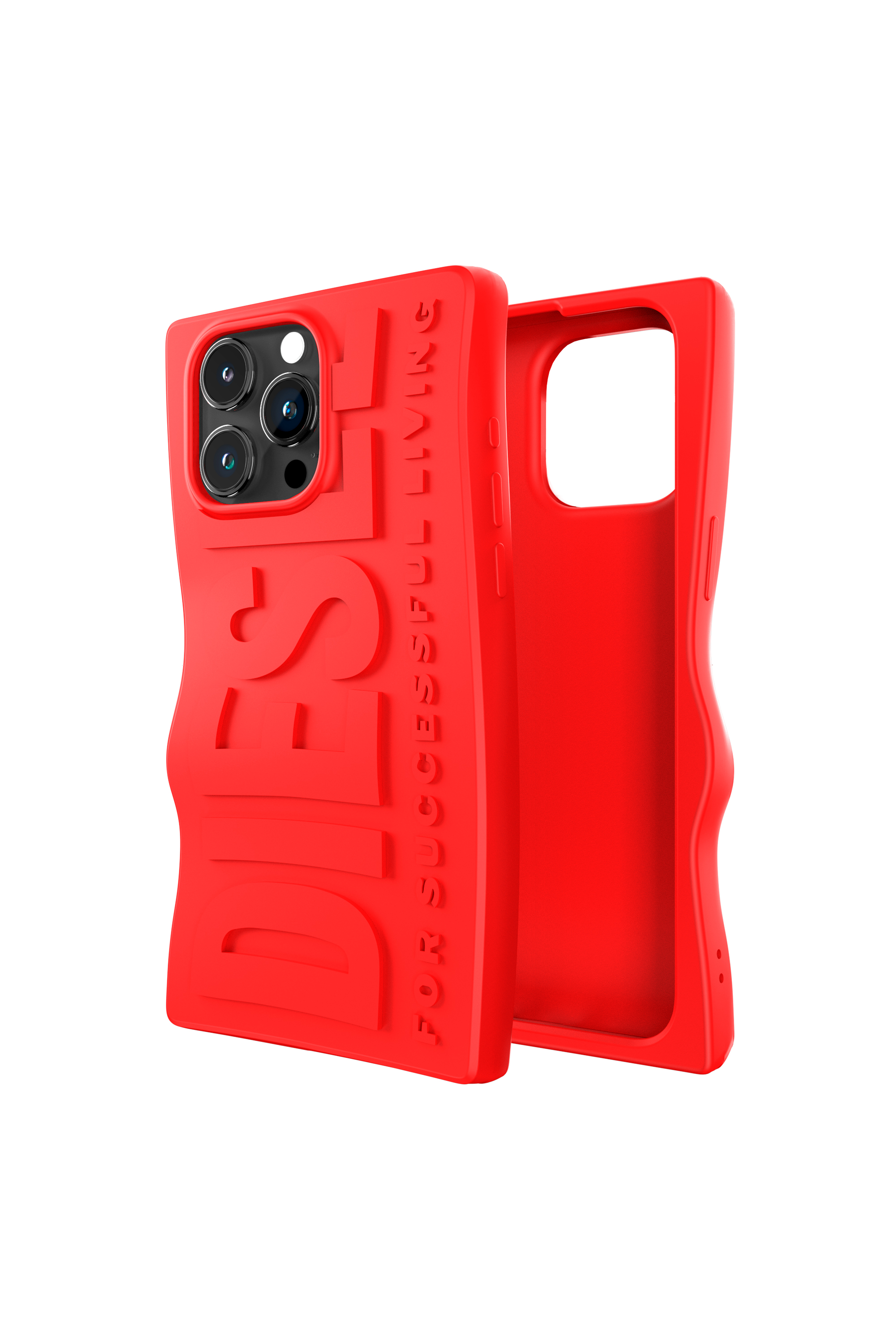 Diesel - 54119 MOULDED CASE, Unisex's D By case iP15 Pro Max in Red - 1