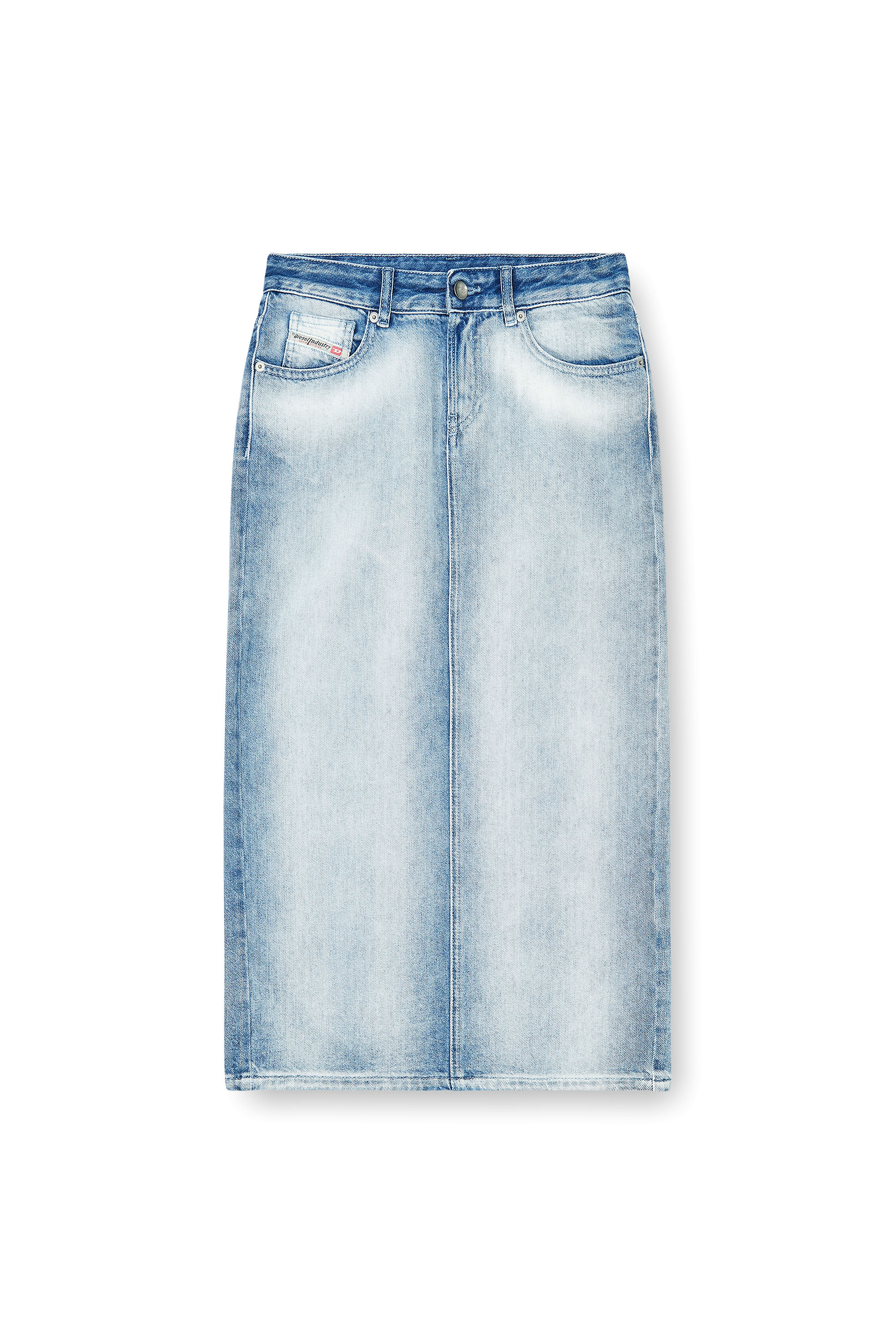 Diesel - DE-SKYE-FSI, Woman's Skirt in medium-light skeleton denim in Light Blue - 3