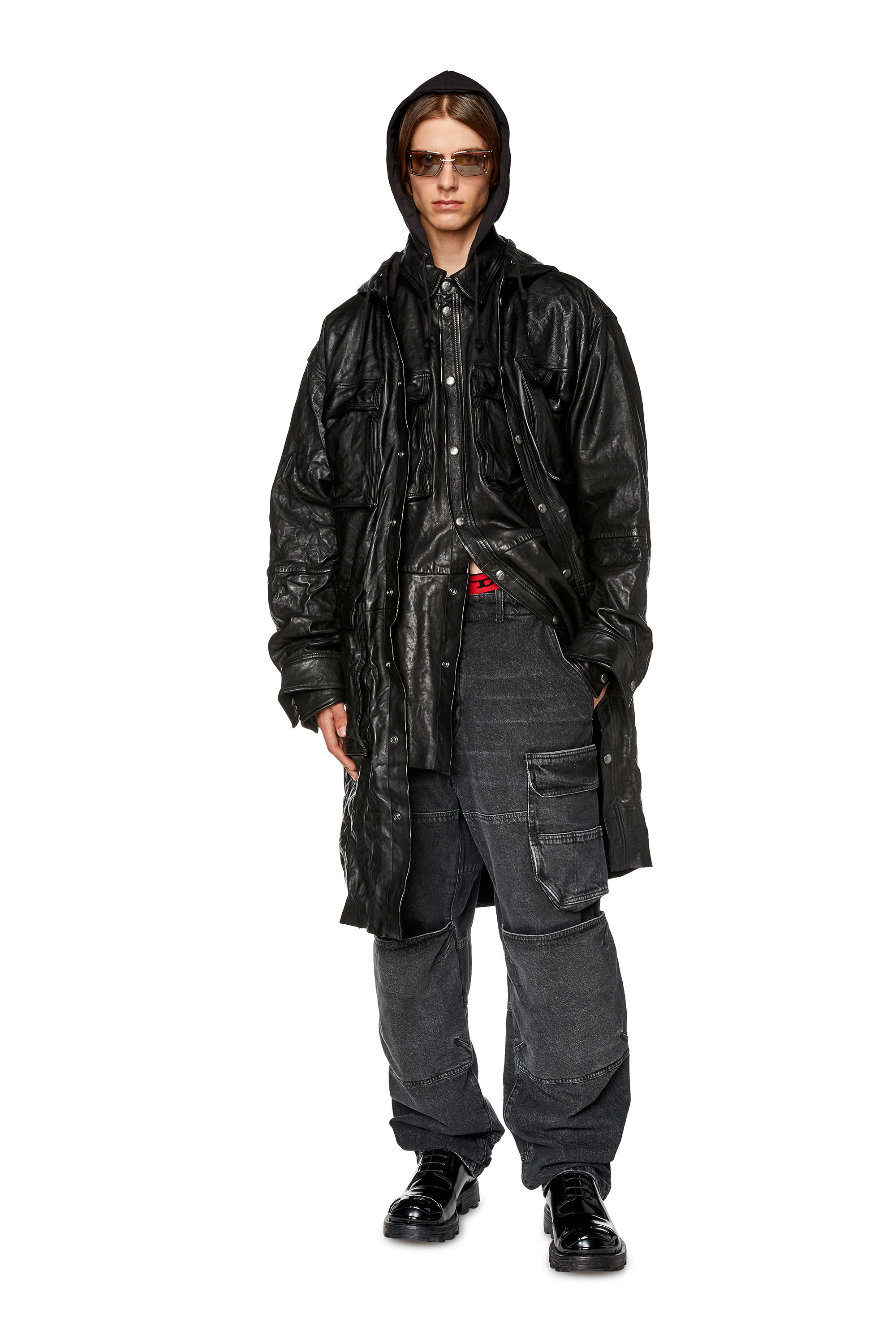 Diesel - Straight Jeans D-Fish 0HLAA, Black/Dark grey - Image 1