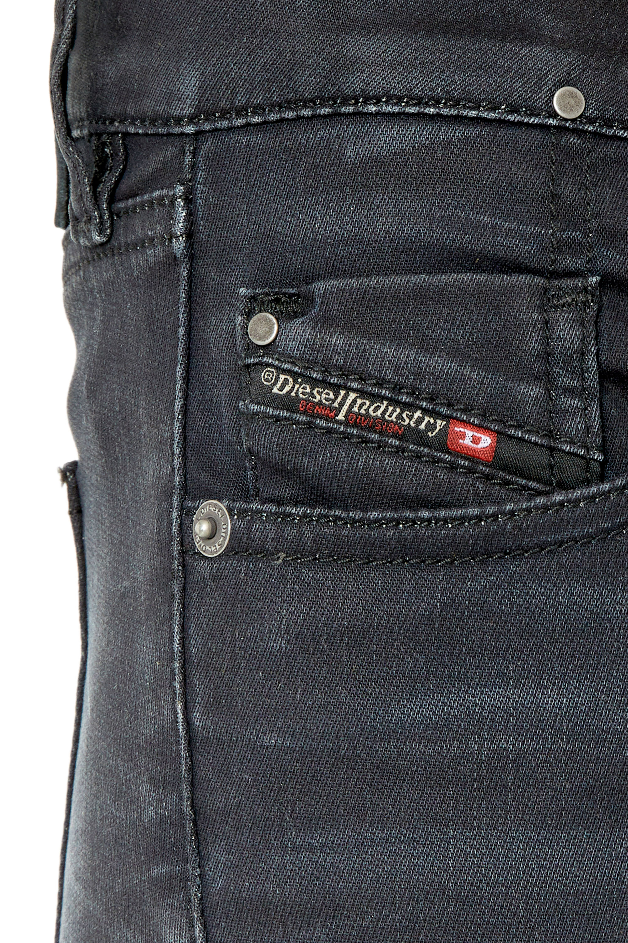Diesel - D-Ollies JoggJeans® 068CQ Slim, Black/Dark grey - Image 3