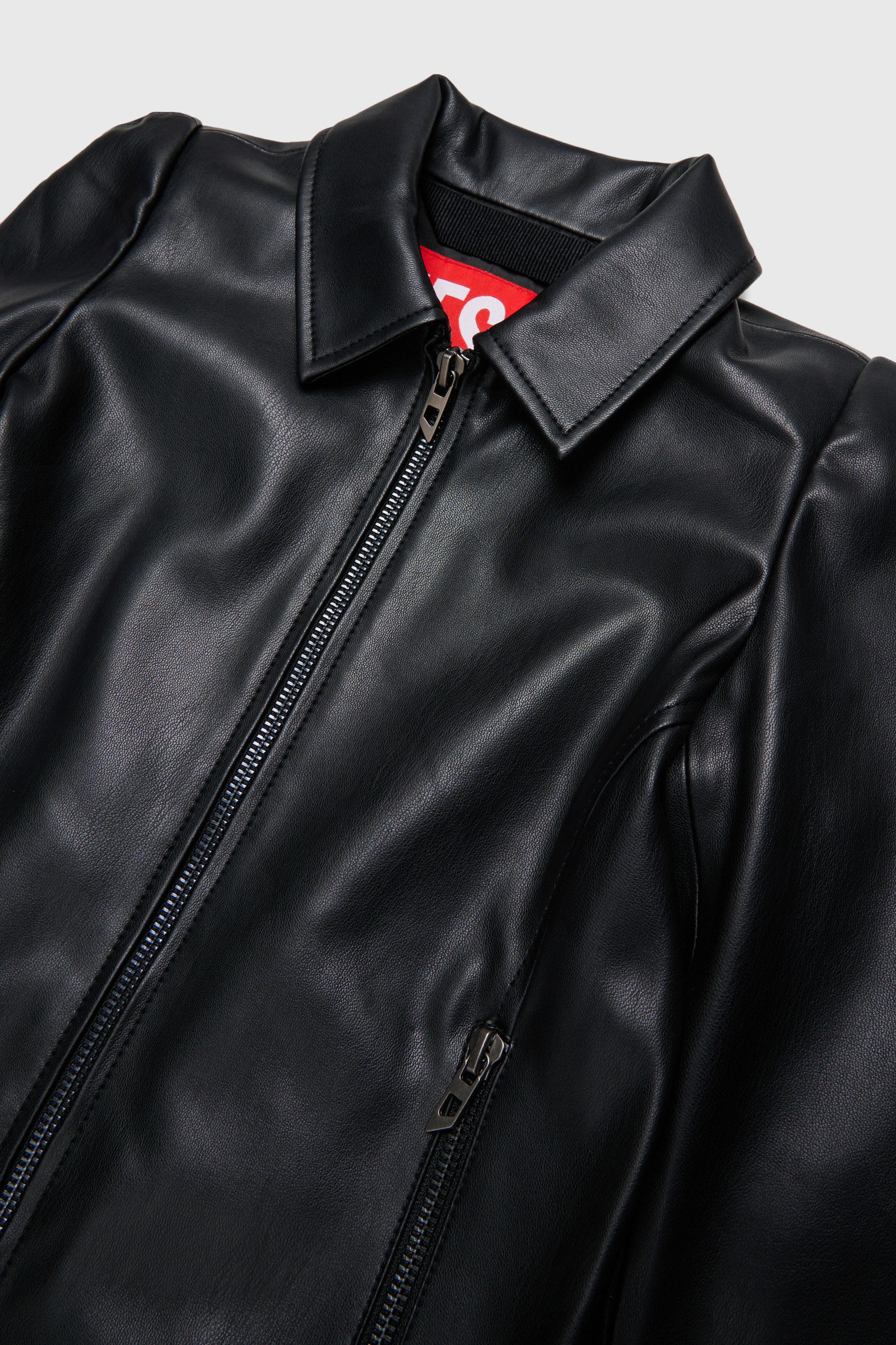 Diesel - JENNY, Woman's Shirt jacket in coated fabric in Black - 3