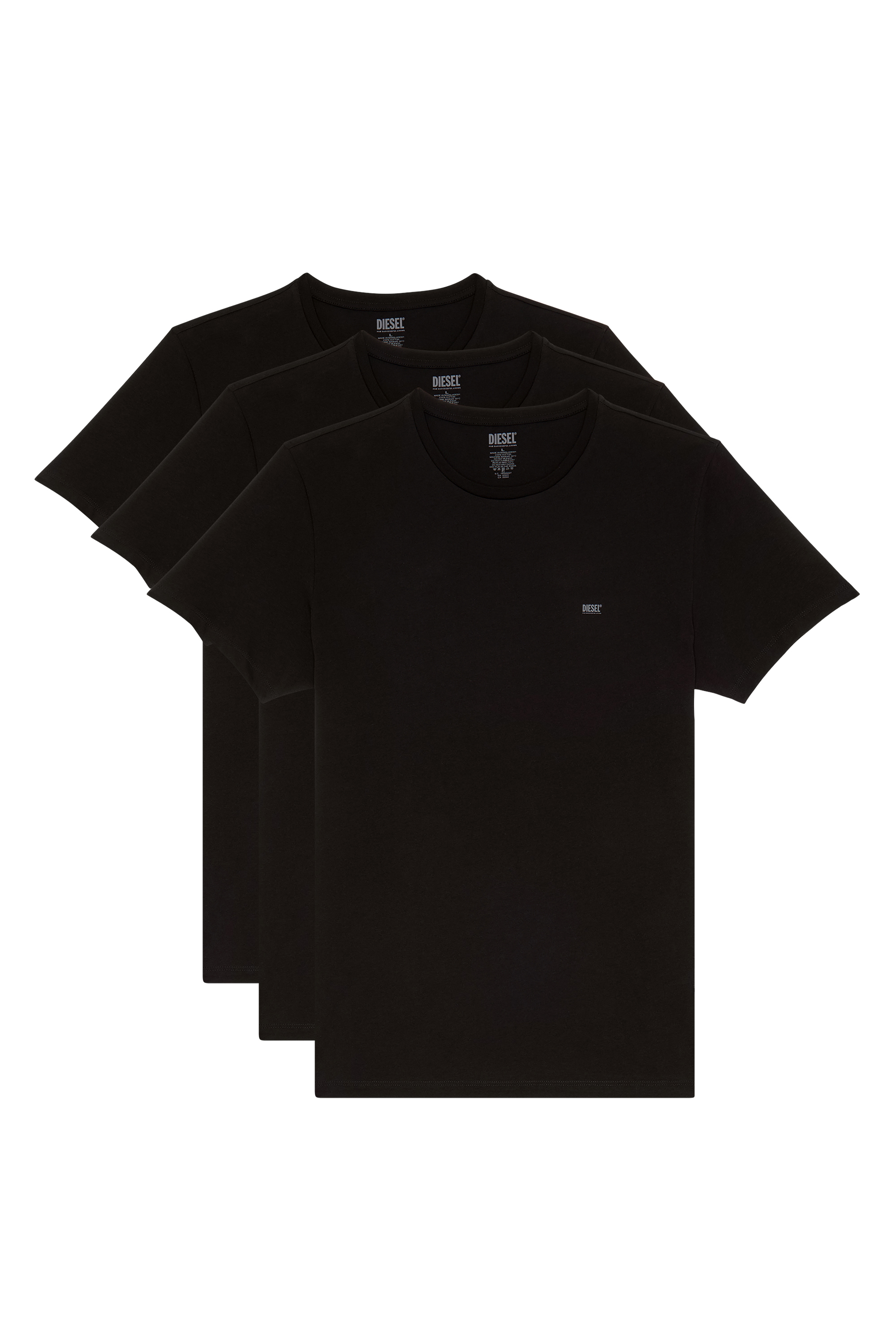 UMTEE-JAKETHREEPACK, Black Diesel - UMTEE-JAKETHREEPACK, Man's Three-pack crew-neck T-shirts in Black - 2