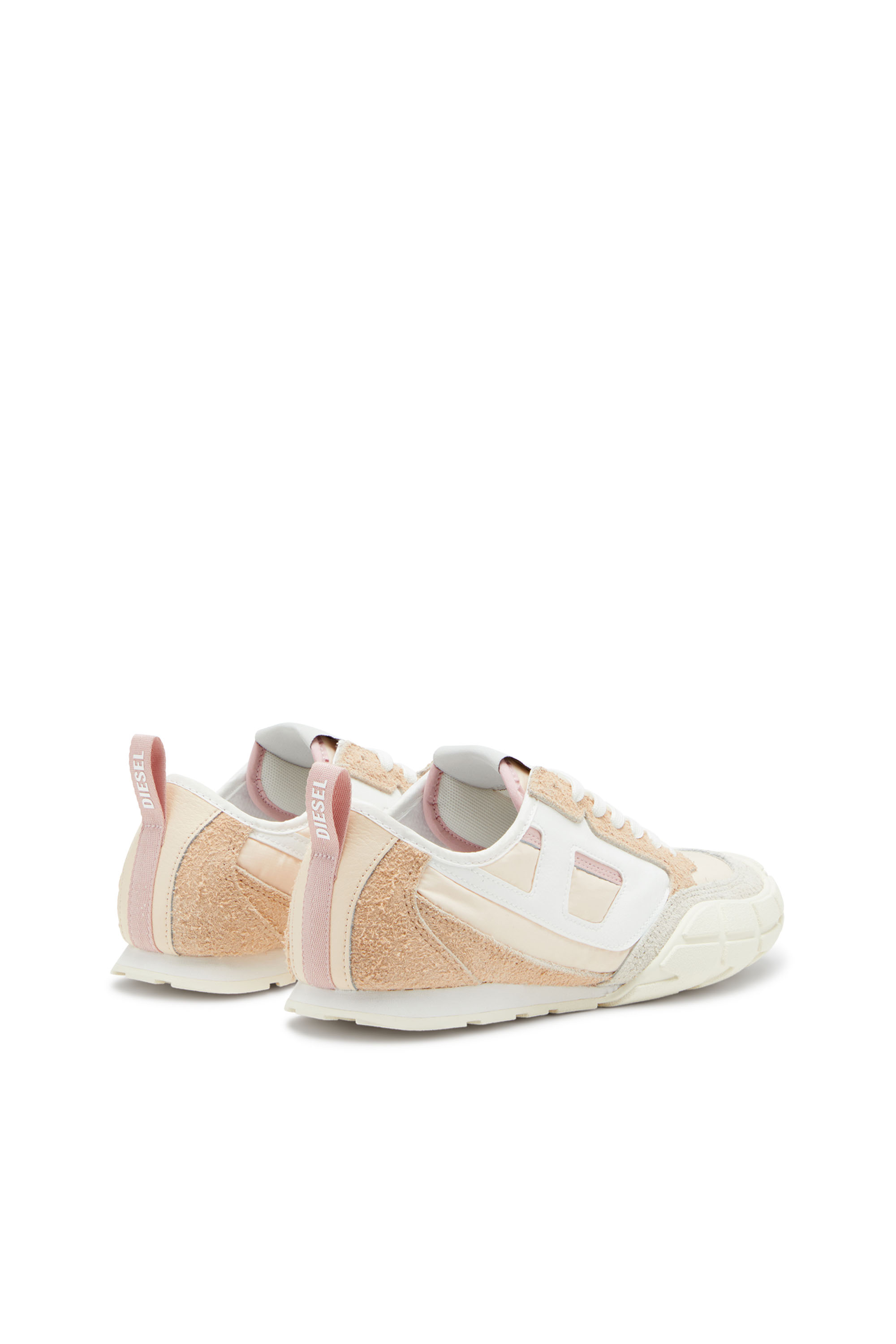 Diesel - S-PAGODHA LOW W, Woman's S-Pagodha-Sneakers in leather, suede and ripstop in Beige - 3