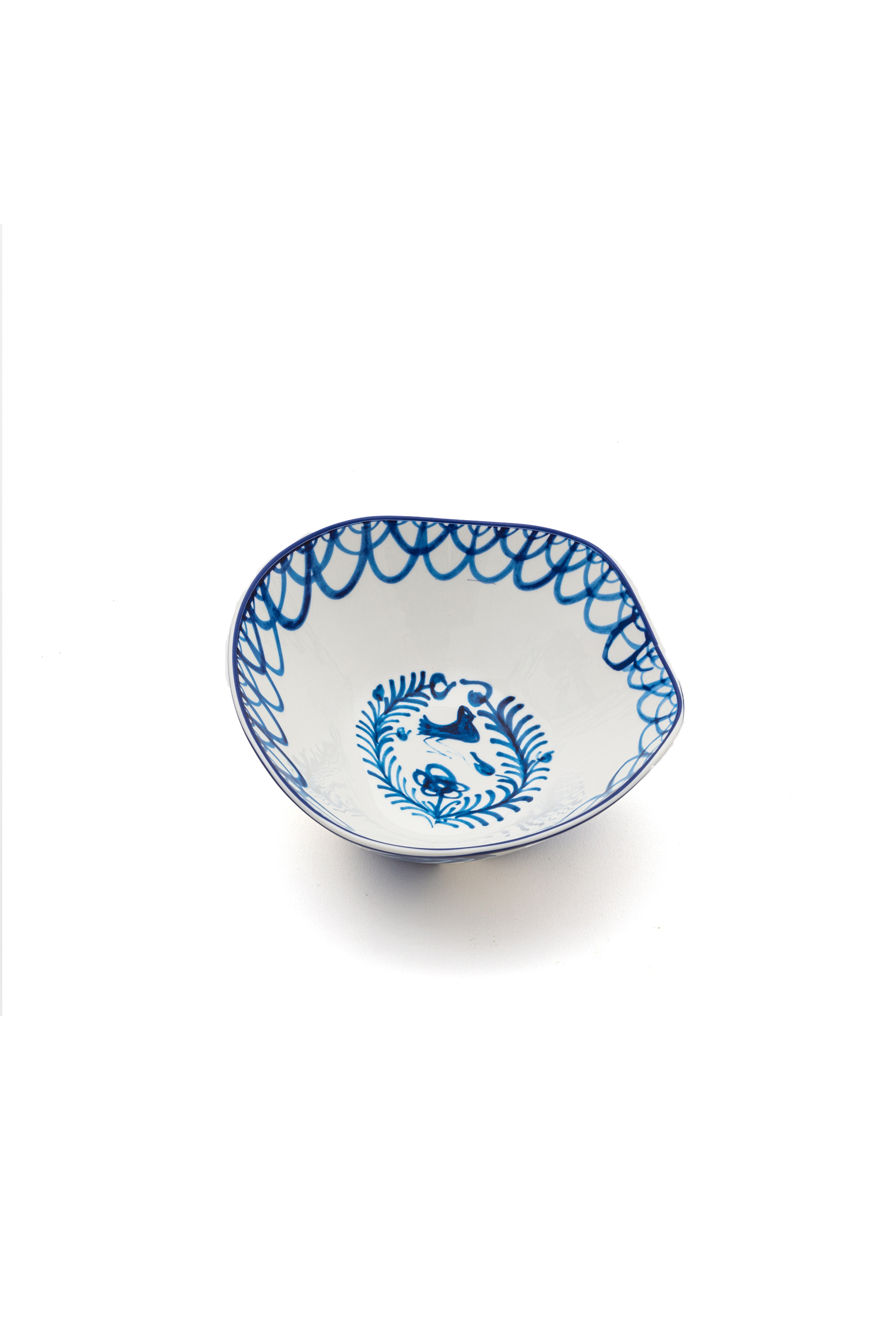 Diesel - 11280 PORCELAIN SALAD BOWL "CLASSIC ON A, Unisex's Porcelein salad bowl in White/Blue - 2