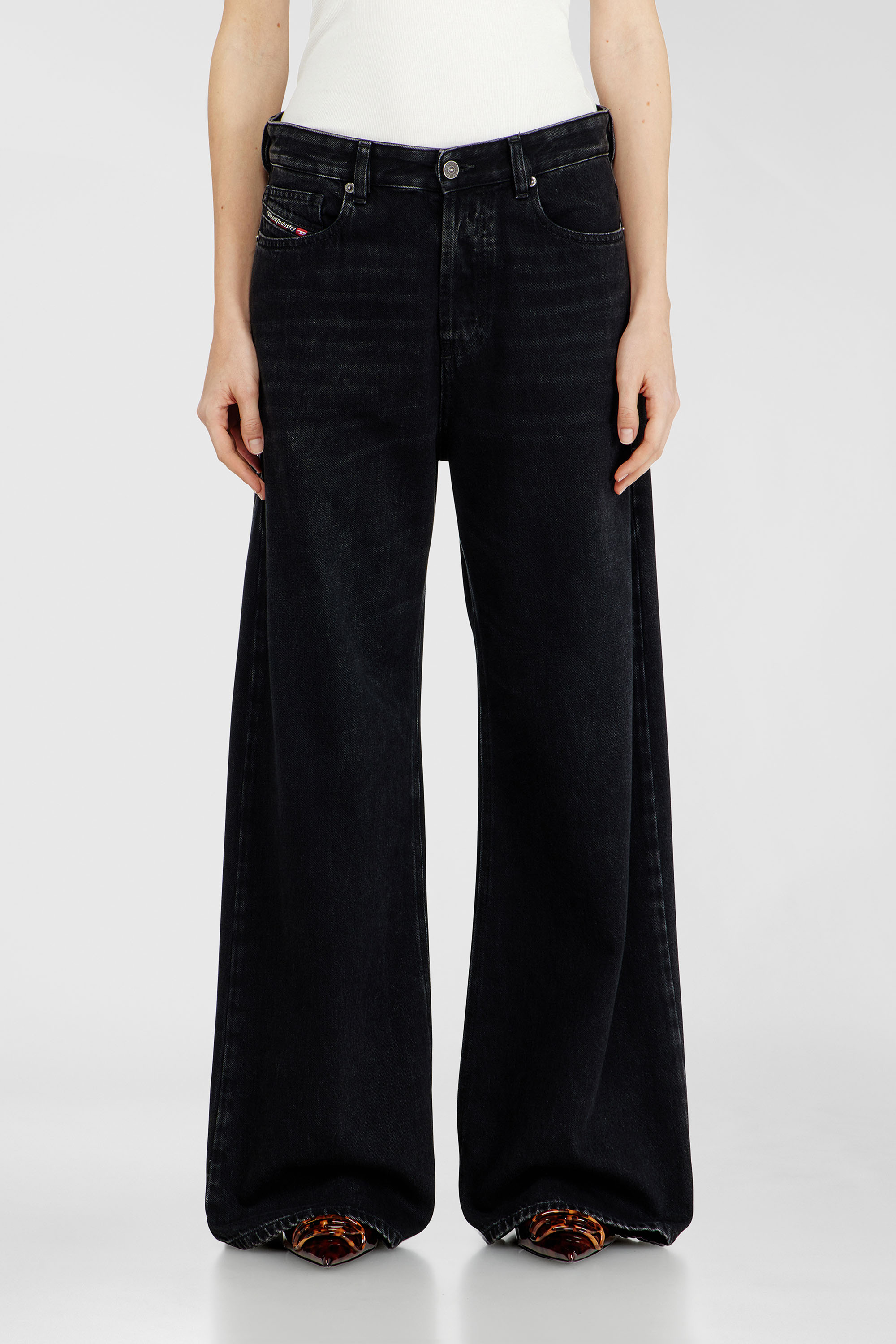 Diesel - Unisex's Relaxed Jeans 1996 D-Sire 09P09, Black/Dark grey - 4