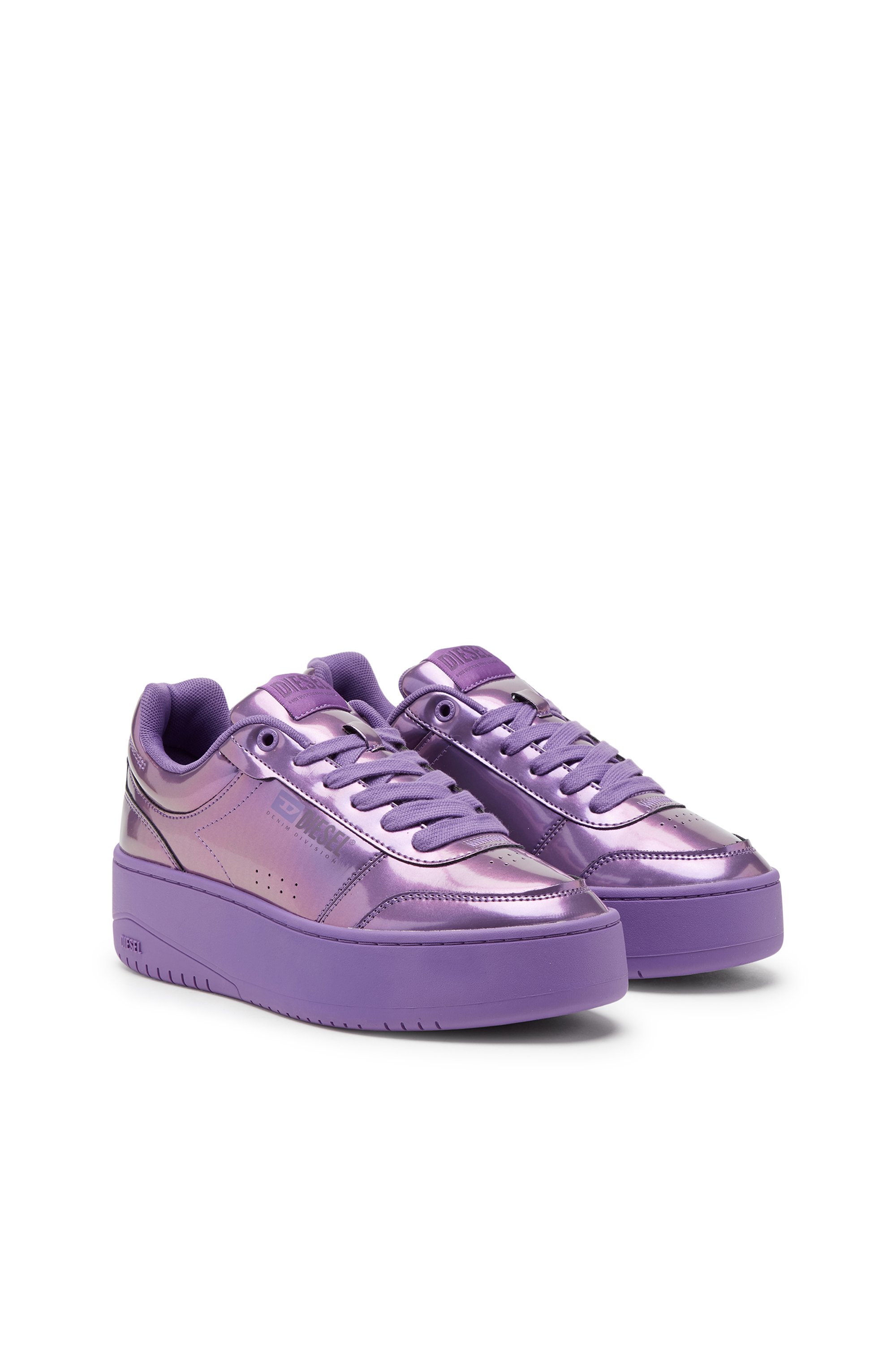 Diesel - S-ATHENE BOLD VTG W, Woman's S-Athene-Iridescent platform sneakers in Violet - 2