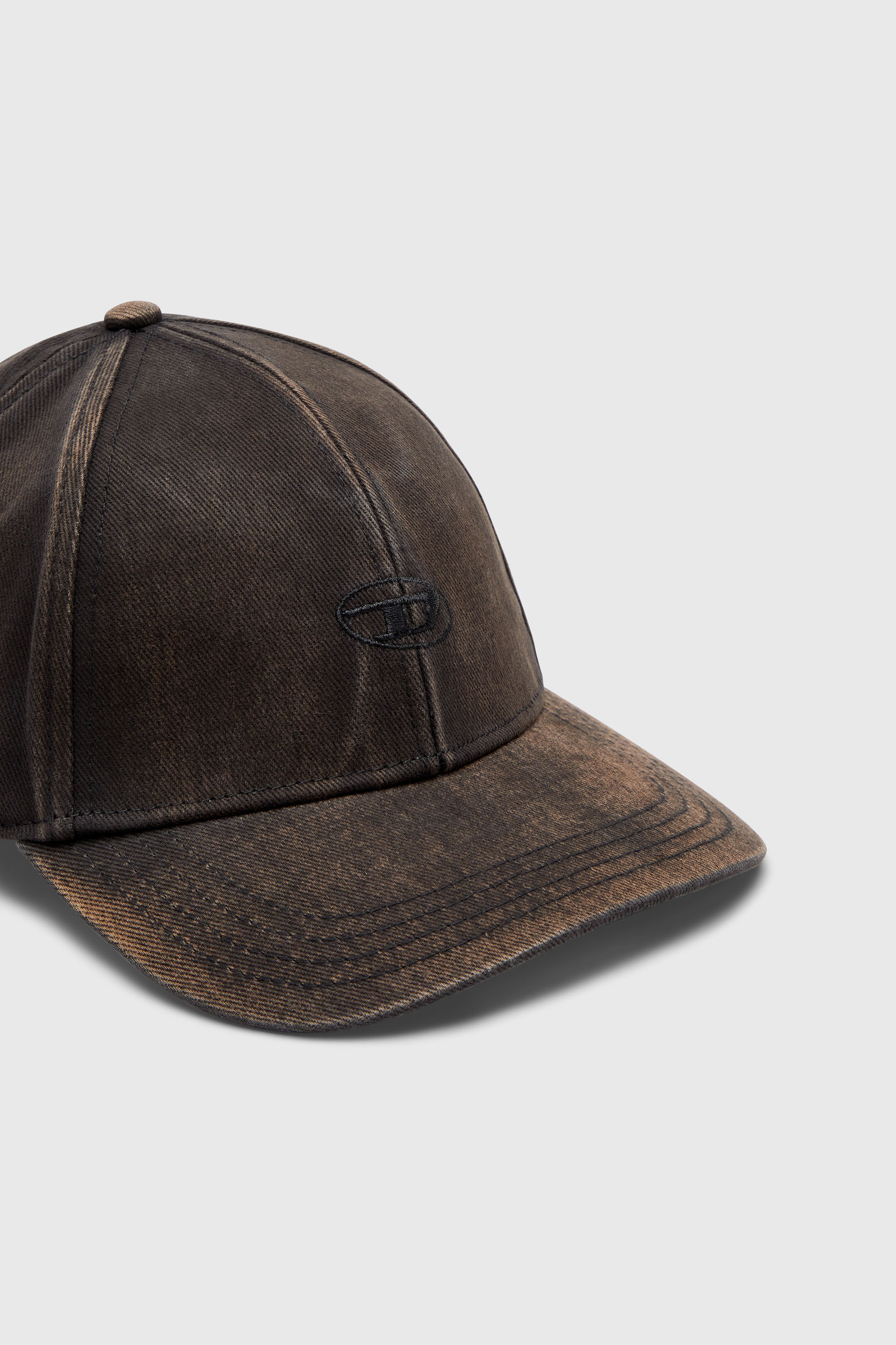 Diesel - C-RUN-WASH, Man's Baseball cap in washed cotton twill in Black - 3