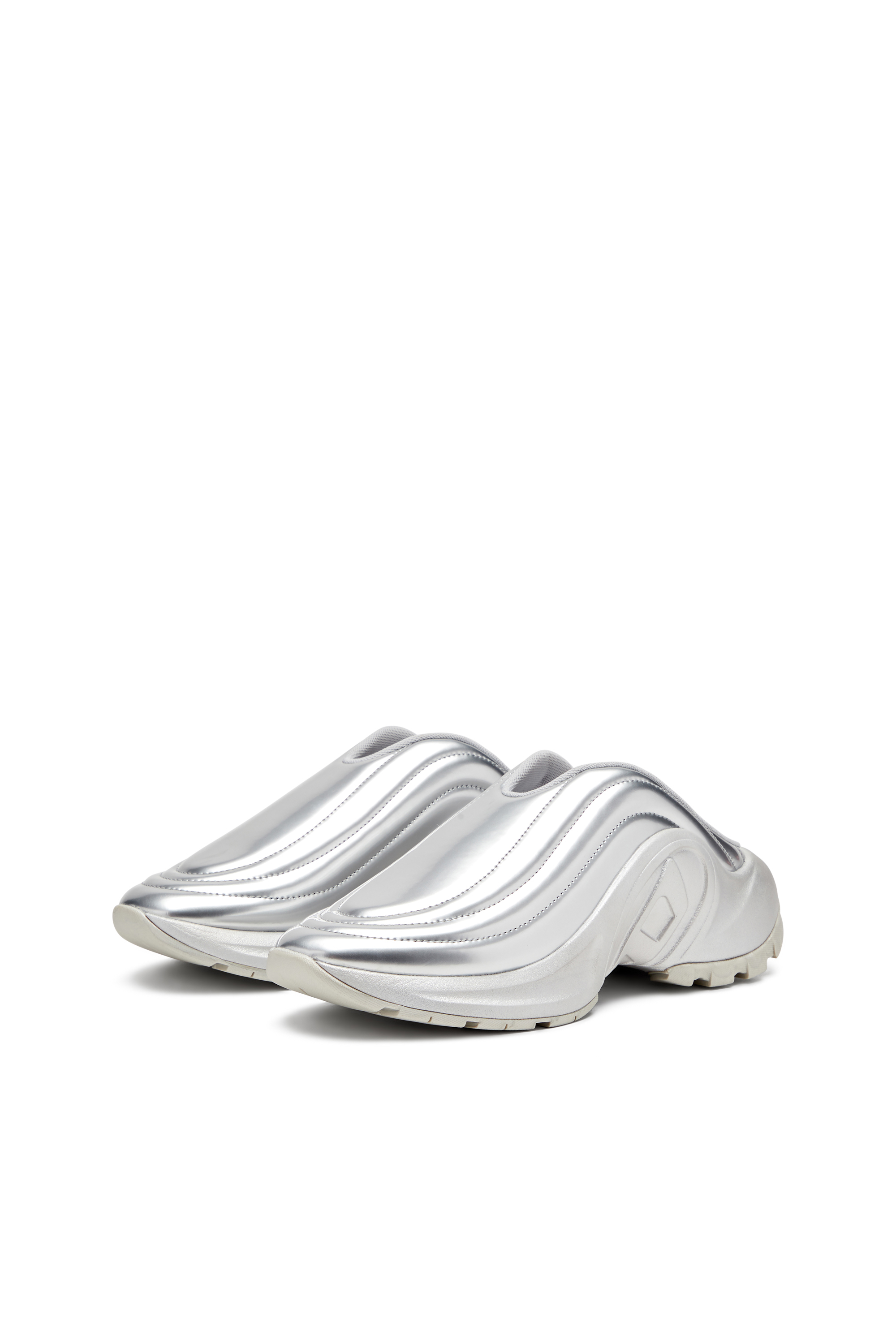 S-D-RUNNER MULE X, Silver Diesel - S-D-RUNNER MULE X, Unisex's S-D-Runner-Metallic mules in Silver - 8