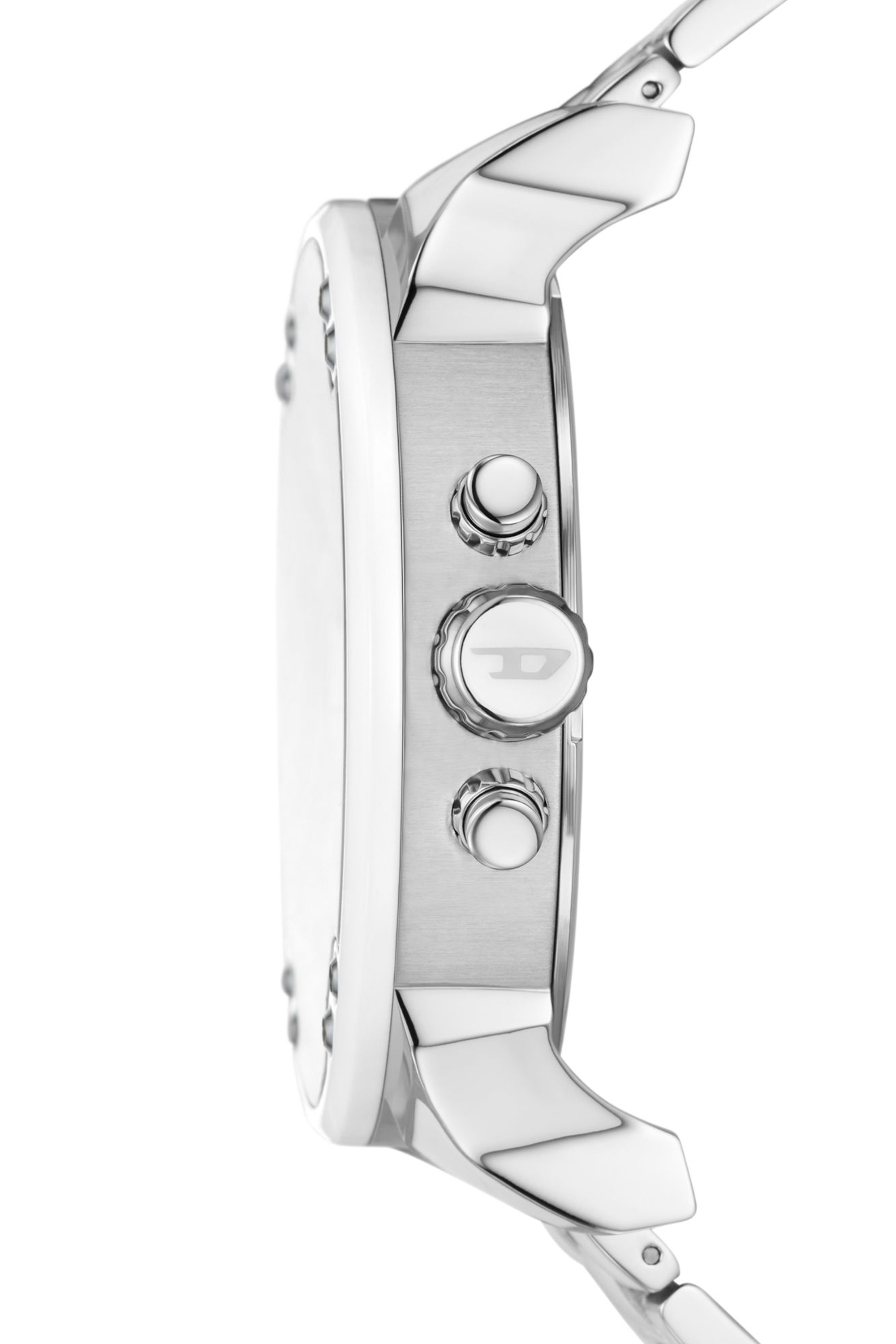 Diesel - DZ7481, Man Mr. Daddy 2.0 white and stainless steel watch in Silver - Image 3