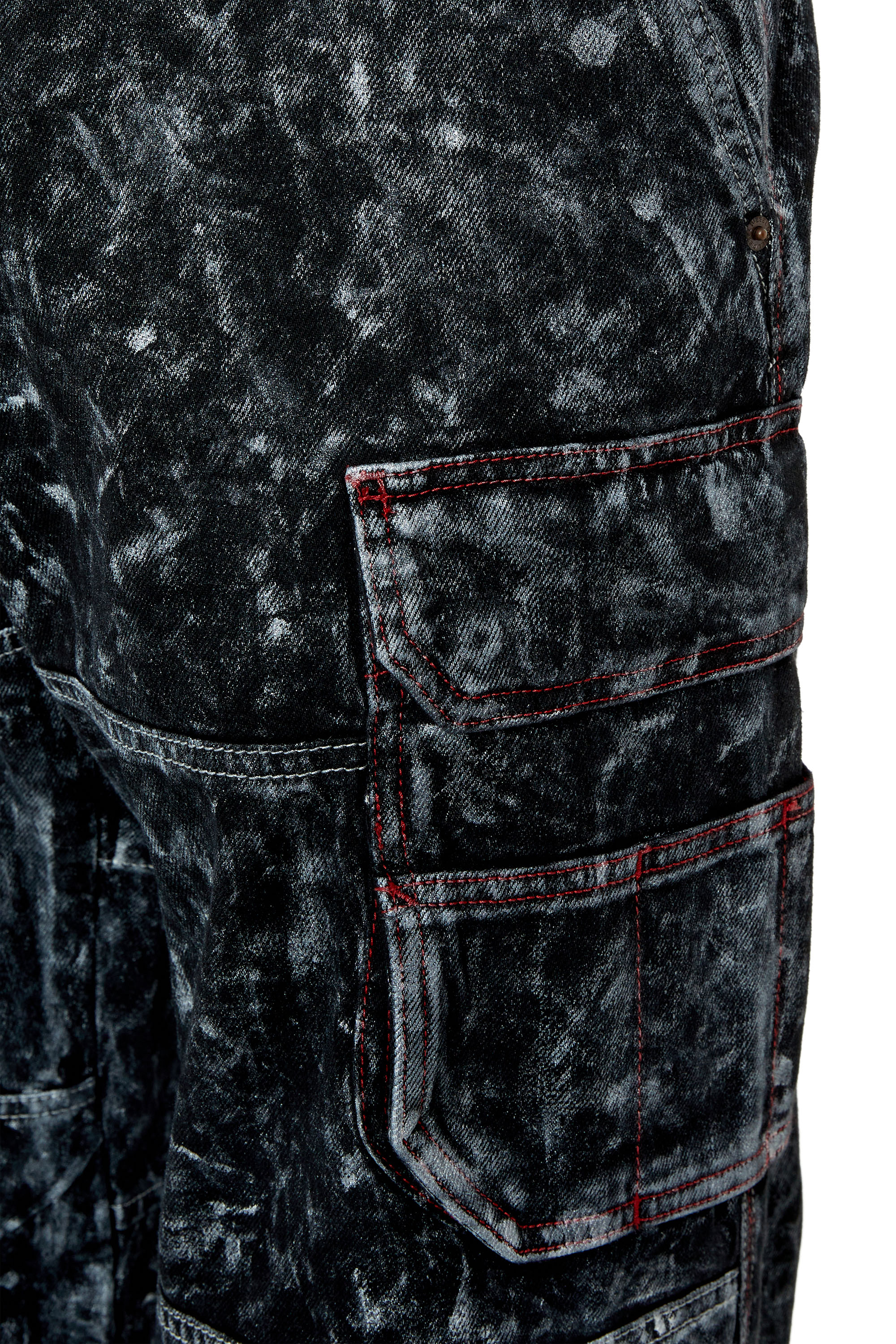 Diesel - D-Fish 0EMAC Straight Jeans, Black/Dark grey - Image 3