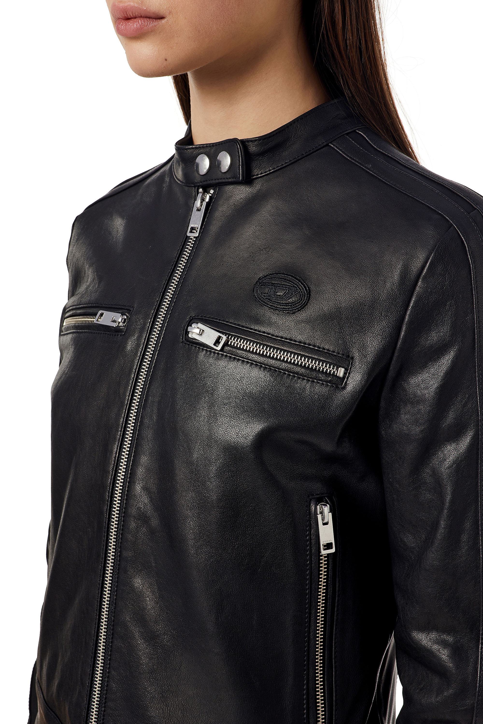 diesel leather jacket women's